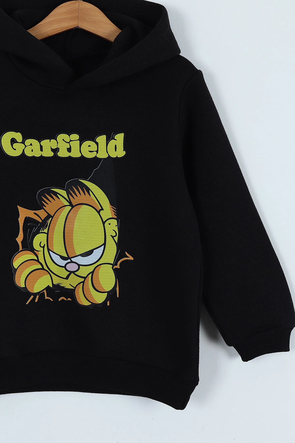 Siyah (5-8 Yaş) Garfield Baskılı Erkek Çocuk Sweatshirt 248563
