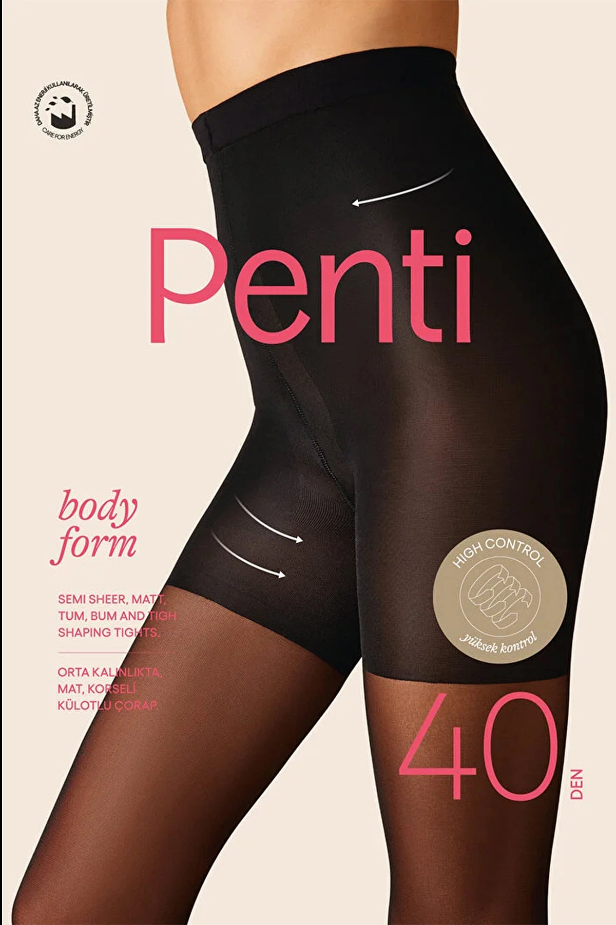 Siyah  500 Penti Body Form 40 Den  Kadın Korseli Külotlu Çorap 421103