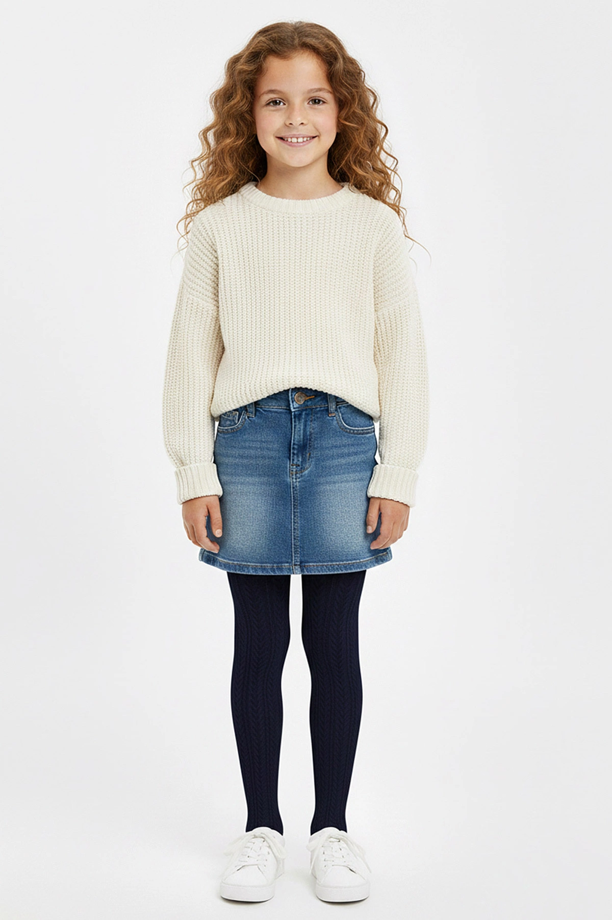 Siyah 500 Penti  Pretty  Knit 80  Den Triko Kız Çocuk Külotlu Çorap 421830
