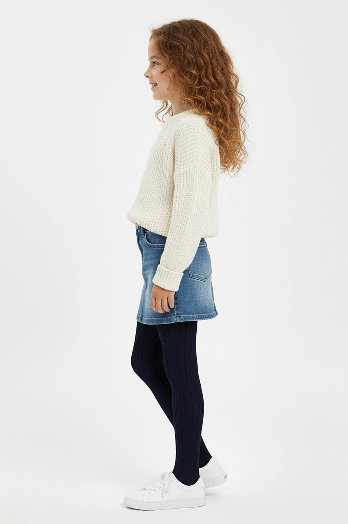 Siyah 500 Penti  Pretty  Knit 80  Den Triko Kız Çocuk Külotlu Çorap 421830