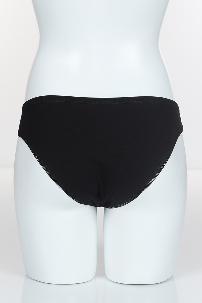 Siyah 6384 Bikini Ön Dantel Arka Pamuk Külot 102310