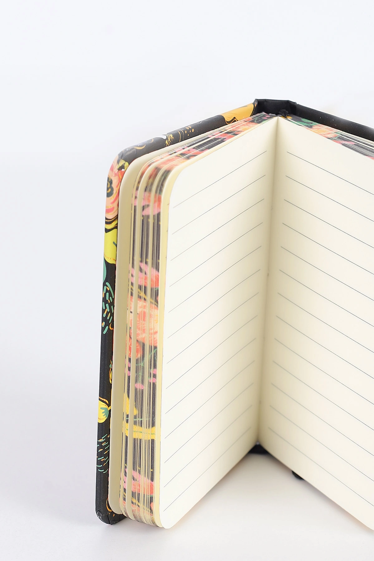 Siyah 7x10 Cm Desenli Lastikli Bloknot Defter-Notebook 392515