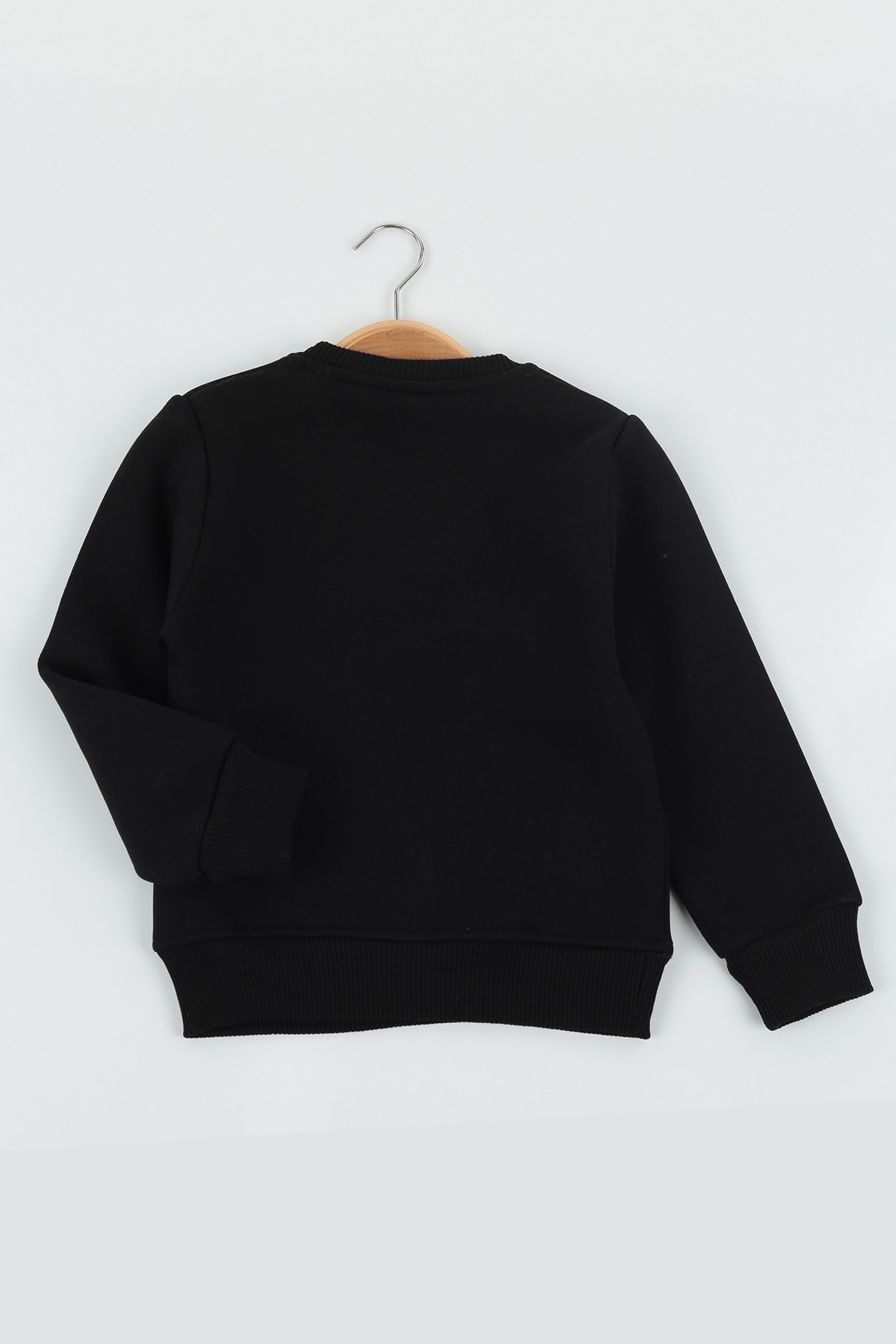 Siyah (8-12 Yaş) Wowo Wın Baskılı Üç İp Şardonlu Erkek Çocuk Sweat Polar 135247