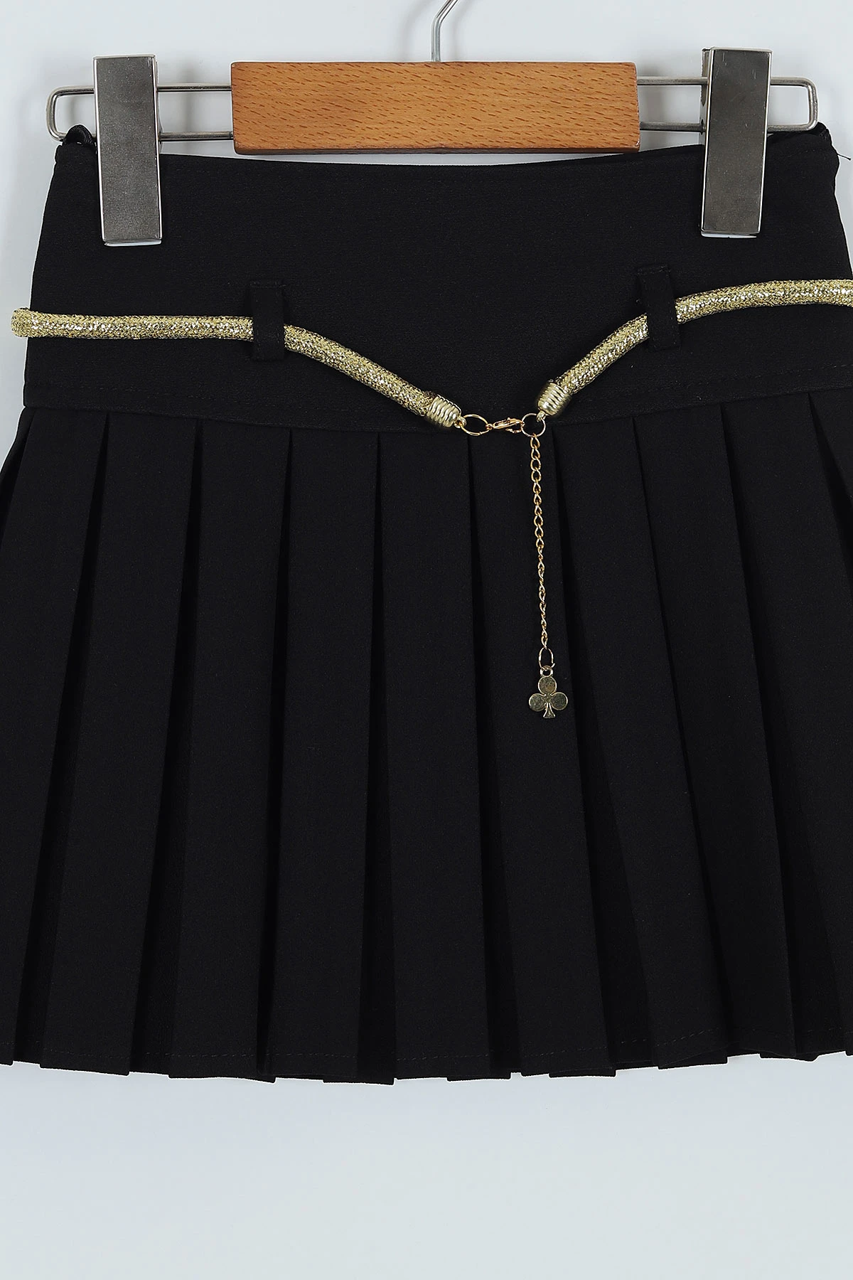 Siyah (9-12 Yaş) Pileli Kız Çocuk  Etek 259581