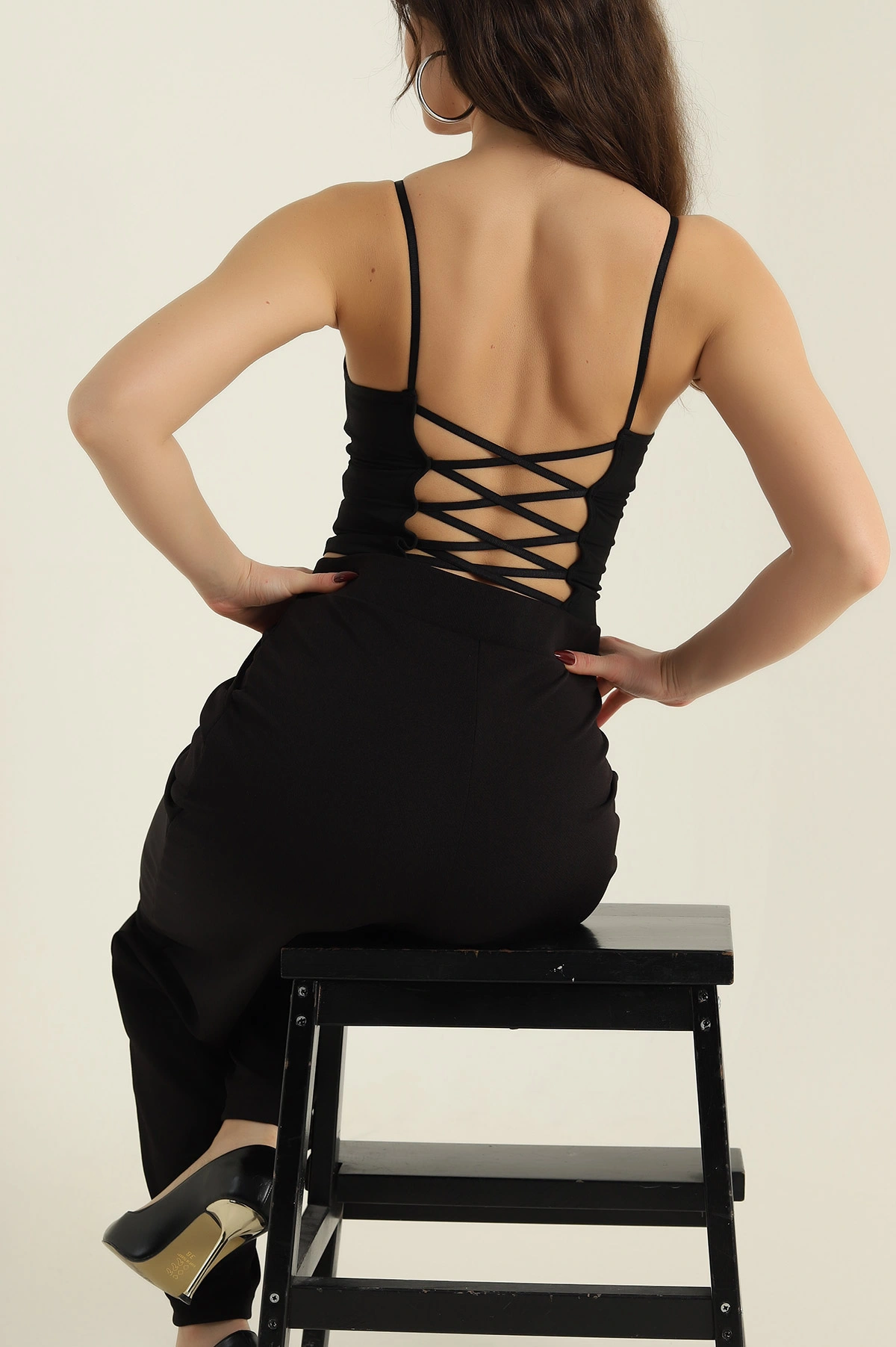 Siyah Arkası Çapraz Kaplı Büstiyer 423239