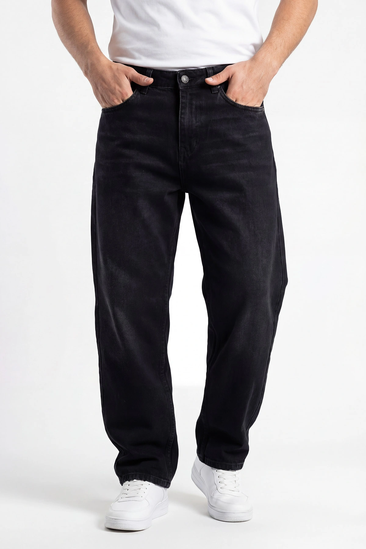 Siyah Baggy Erkek Kot Pantolon 430873