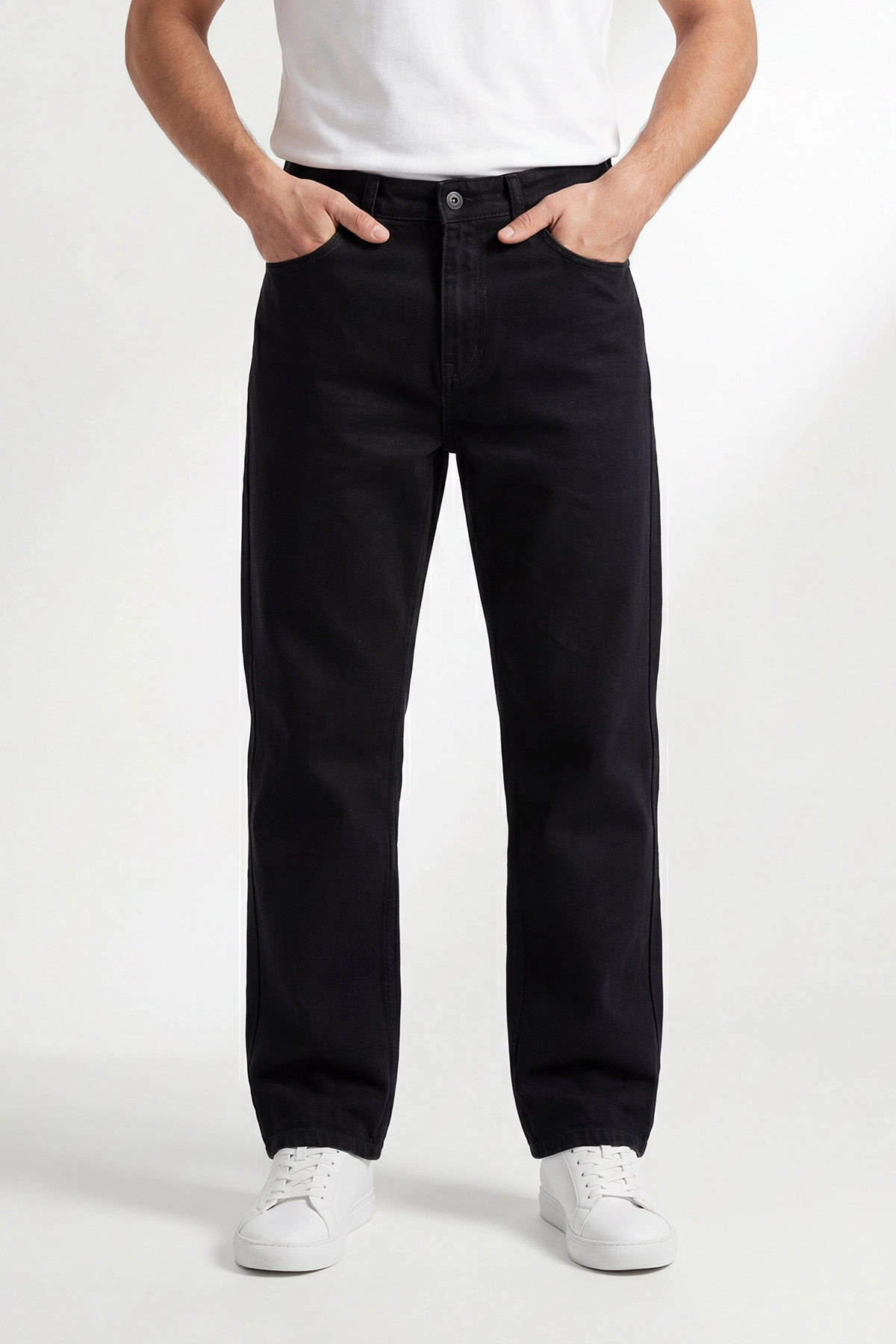 Siyah Baggy Erkek Kot Pantolon 430879