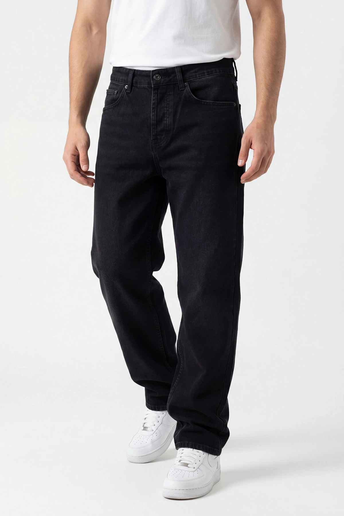 Siyah Baggy Erkek Kot Pantolon 433685
