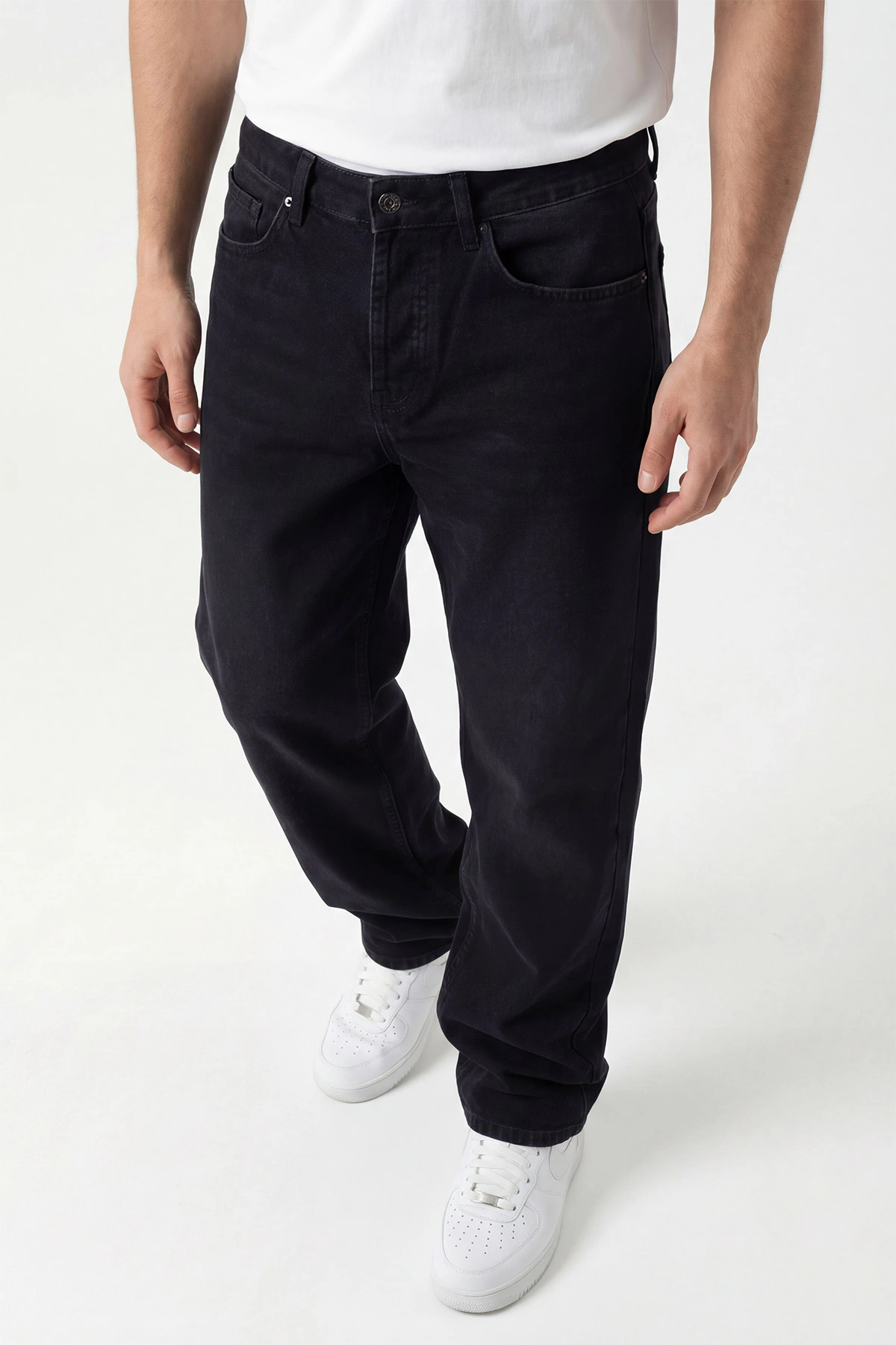 Siyah Baggy Erkek Kot Pantolon 433685