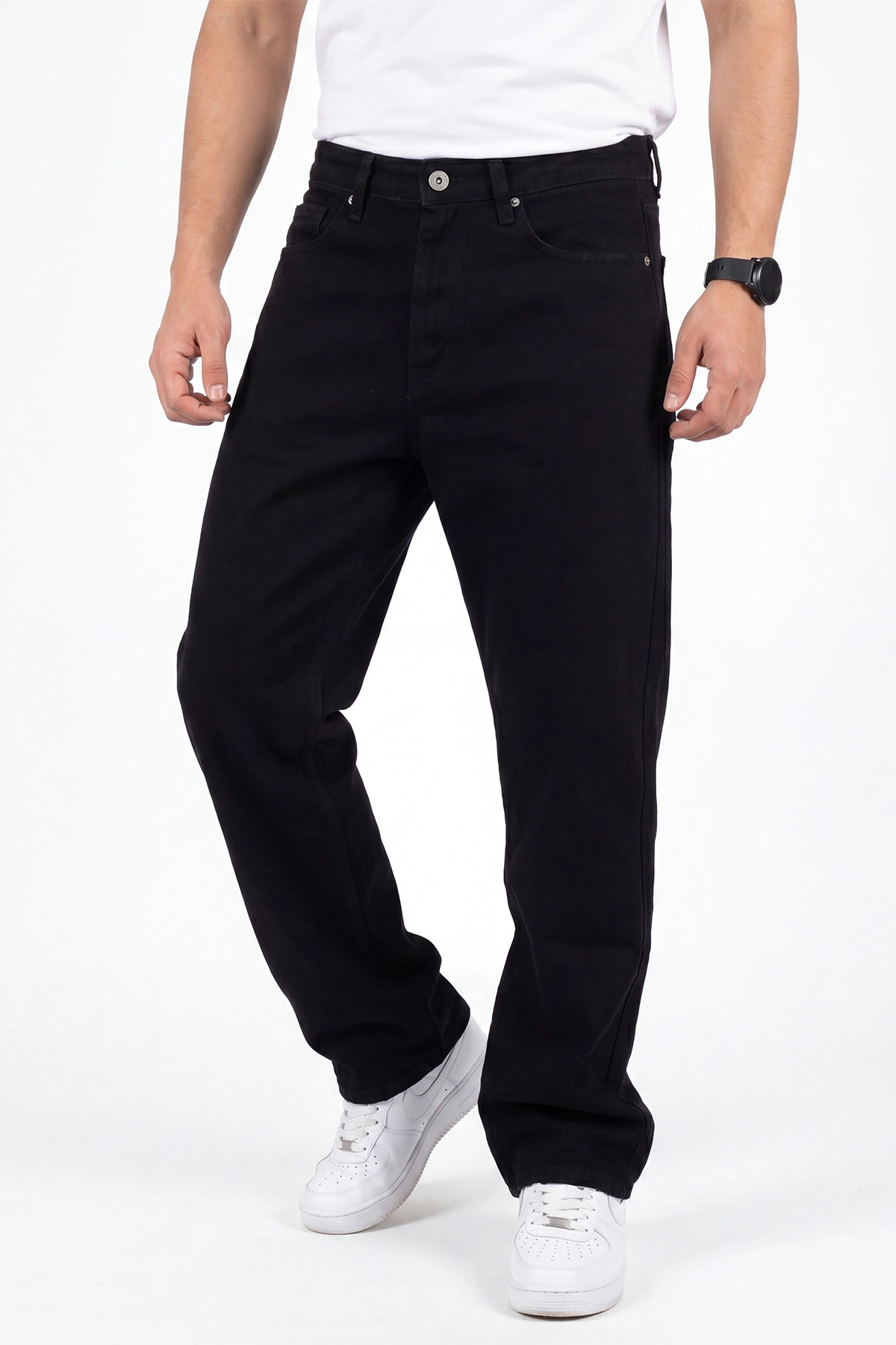 Siyah Baggy Erkek Kot Pantolon 472168
