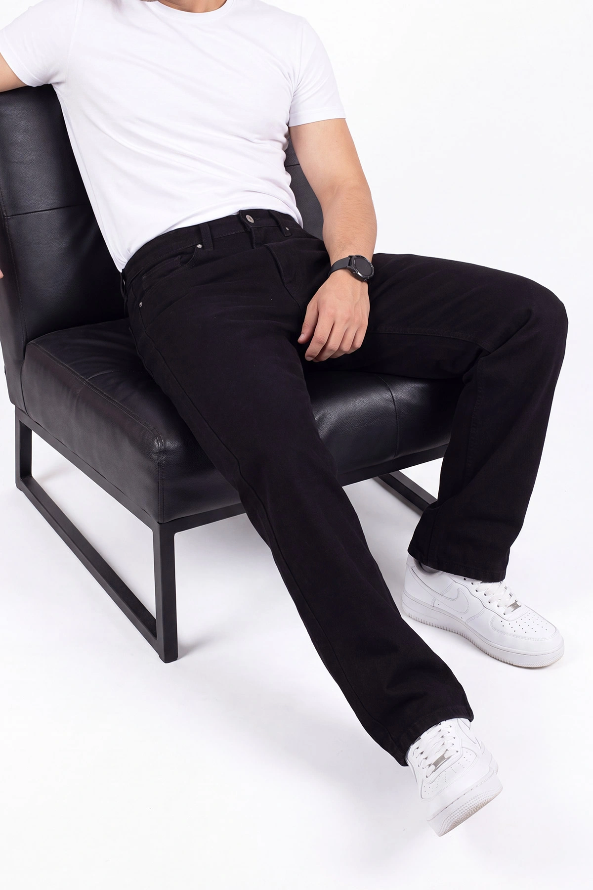 Siyah Baggy Erkek Kot Pantolon 472168