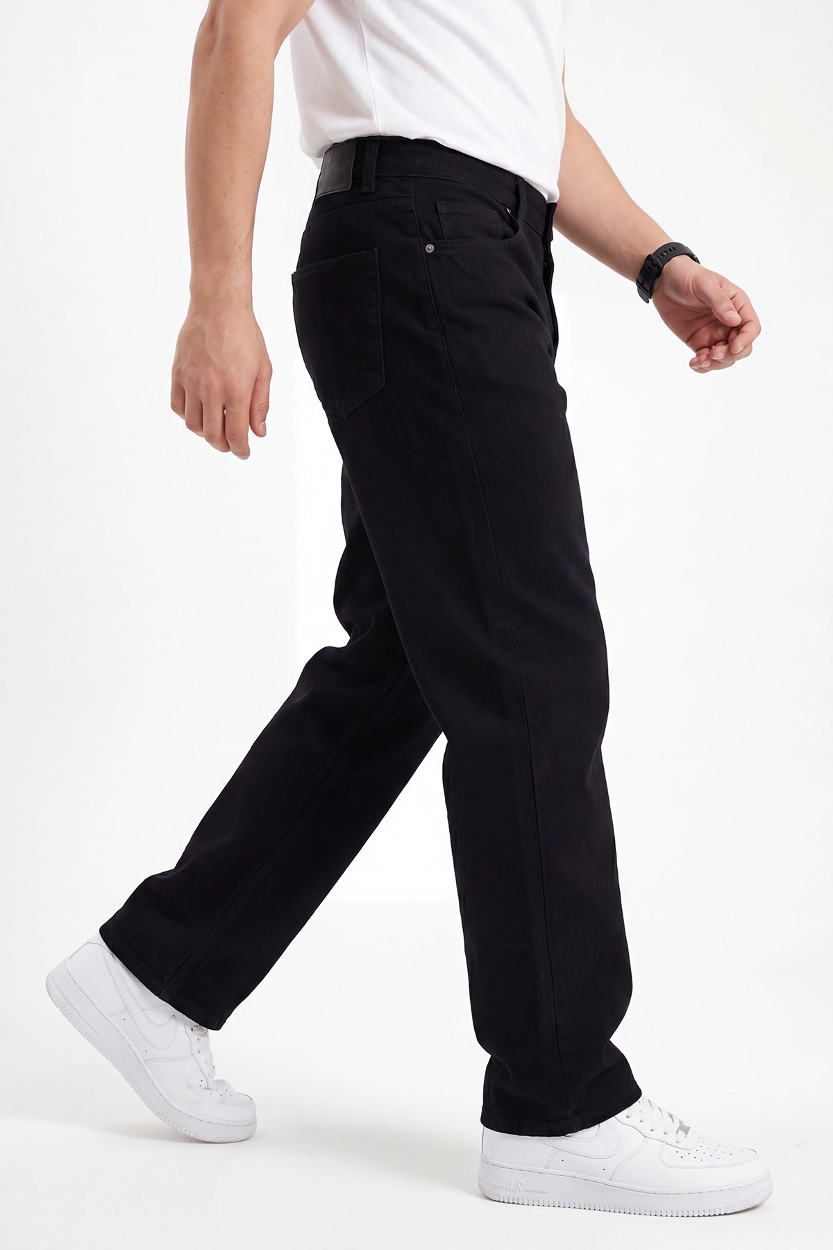 Siyah Baggy Erkek Kot Pantolon 472168