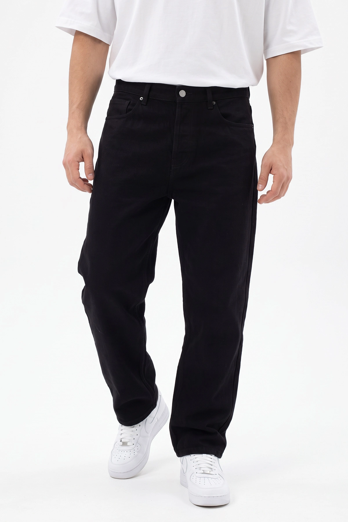 Siyah Baggy Yeni Sezon Cep Detay Erkek Kot Pantolon 497231