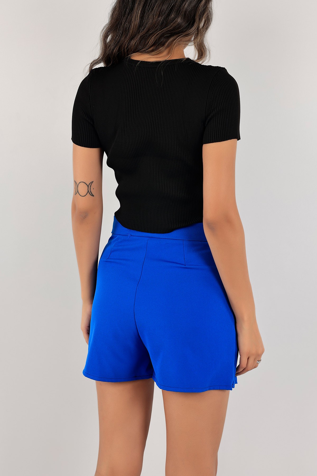 Siyah Bağlamalı Triko Bluz 126064