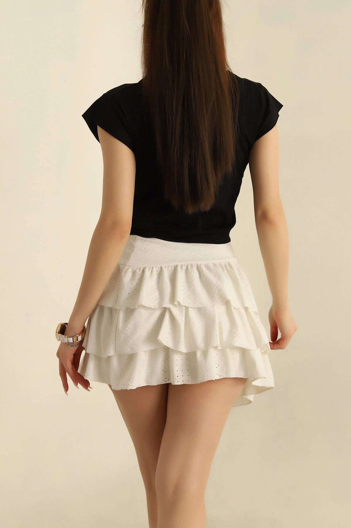 Siyah Baskılı Süprem Crop 268579