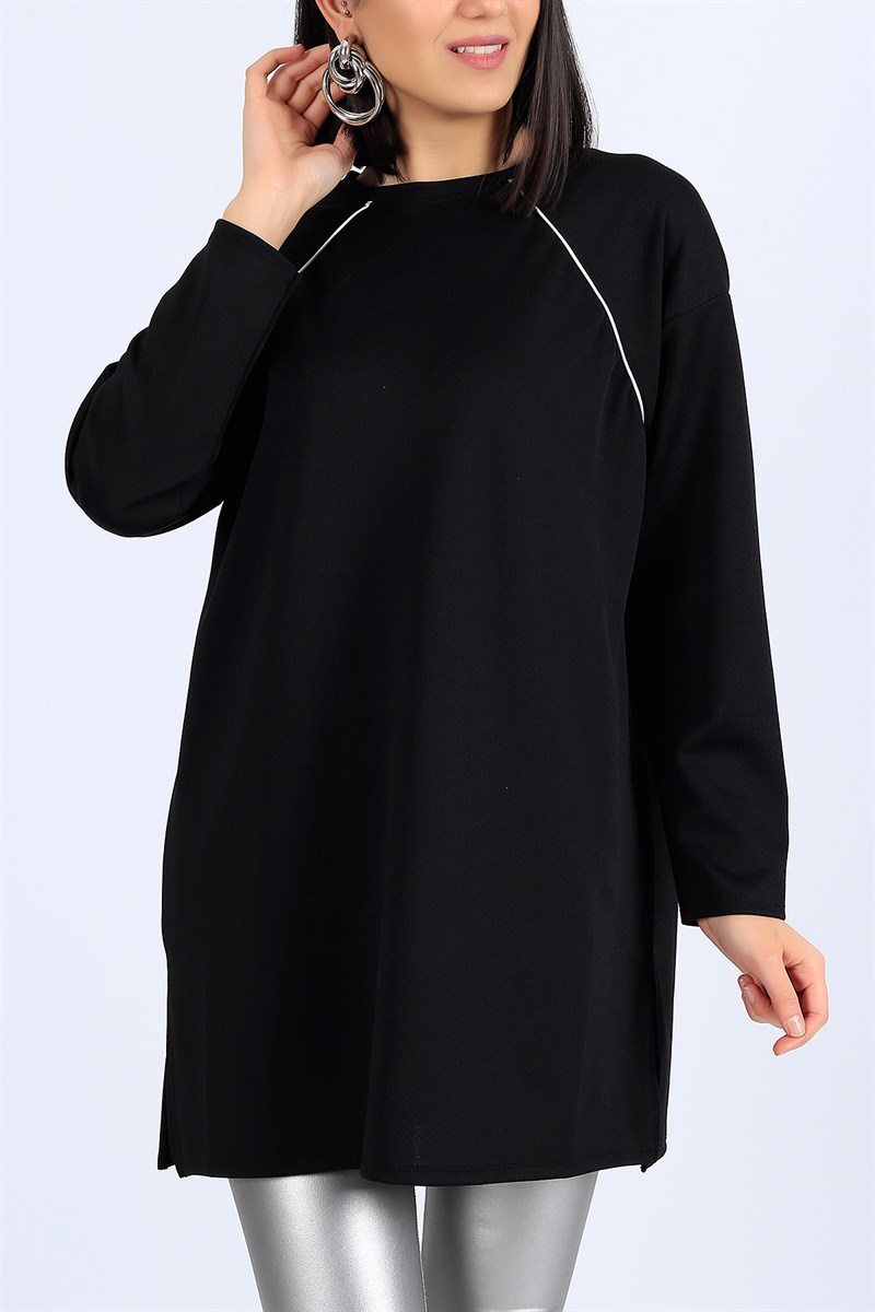 Siyah Bayan Yırtmaçlı Tunik 26806B