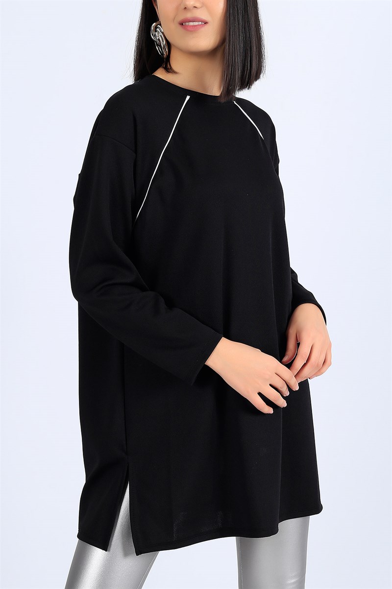 Siyah Bayan Yırtmaçlı Tunik 26806B