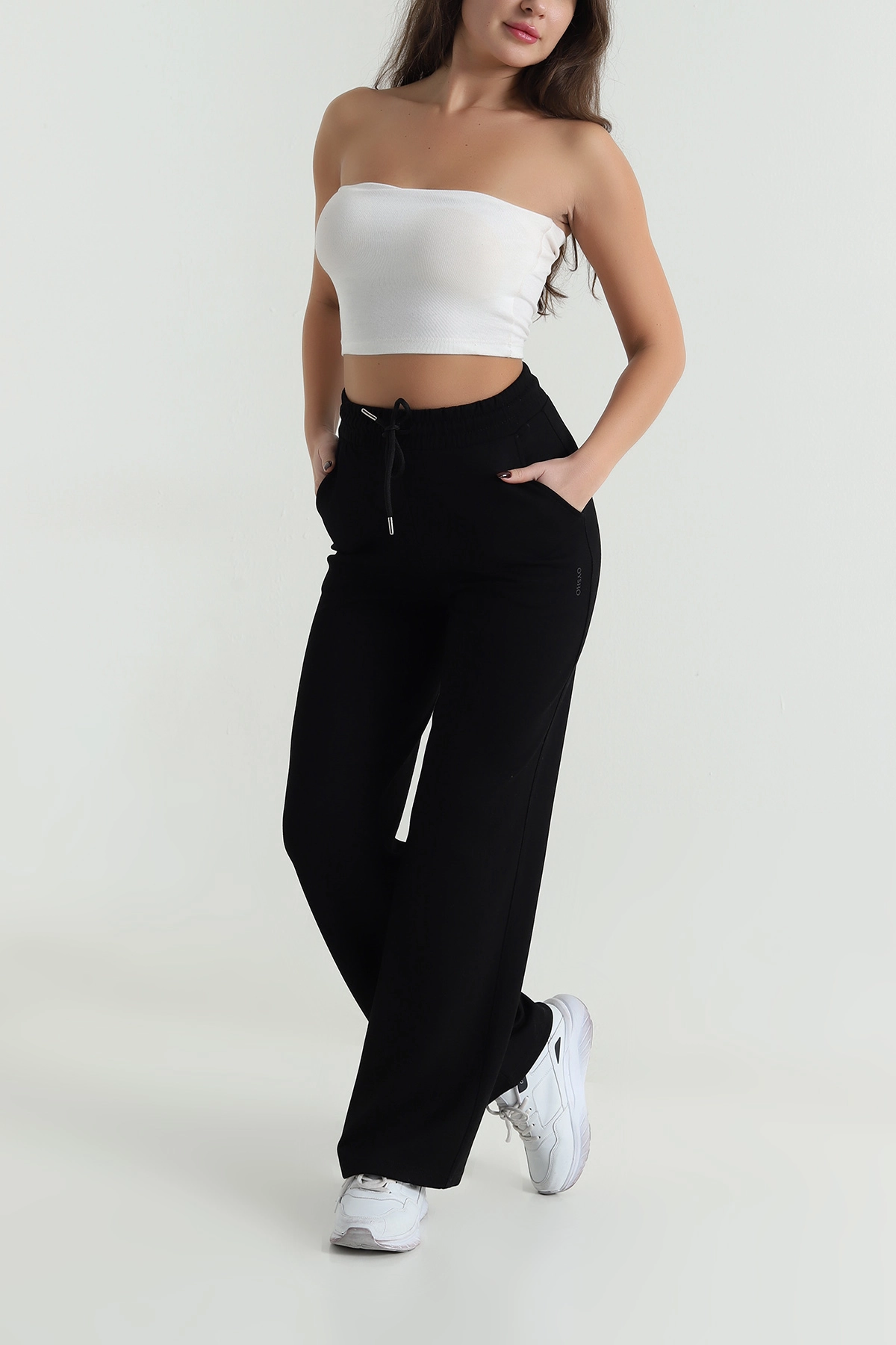 Siyah Bel Lastikli Cepli Oysho Kadın Pantolon 496756