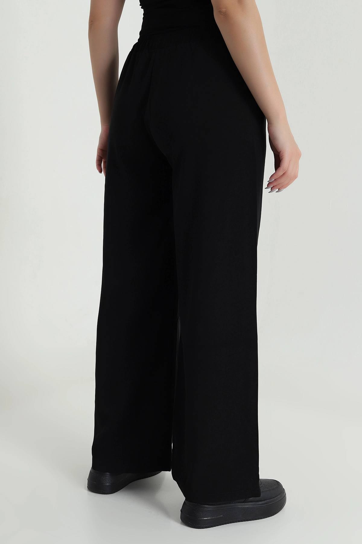 Siyah Bel Lastikli Linda Kadın Pantolon 484337