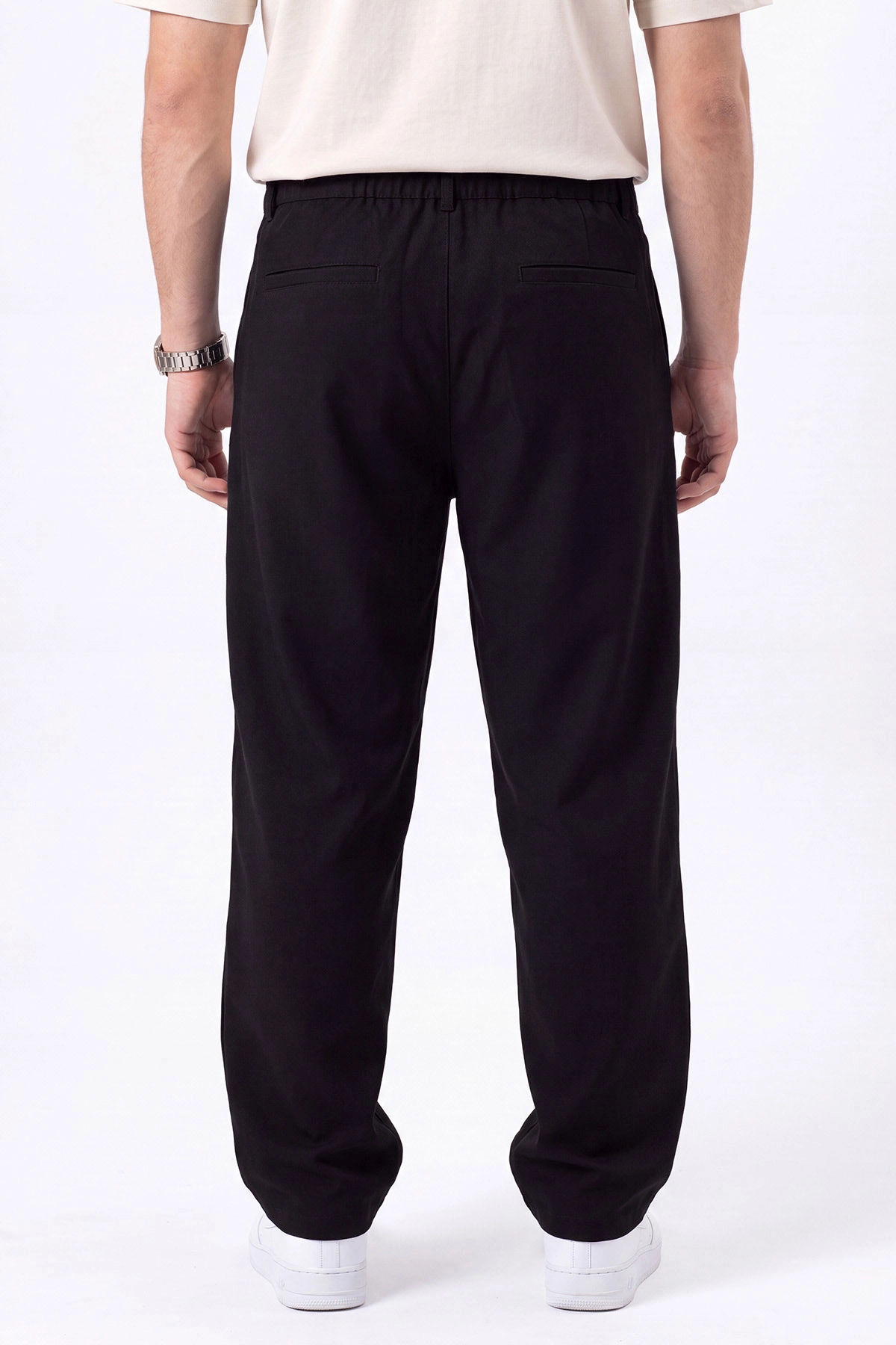 Siyah Beli Lastikli Baggy Erkek Pantolon 472210
