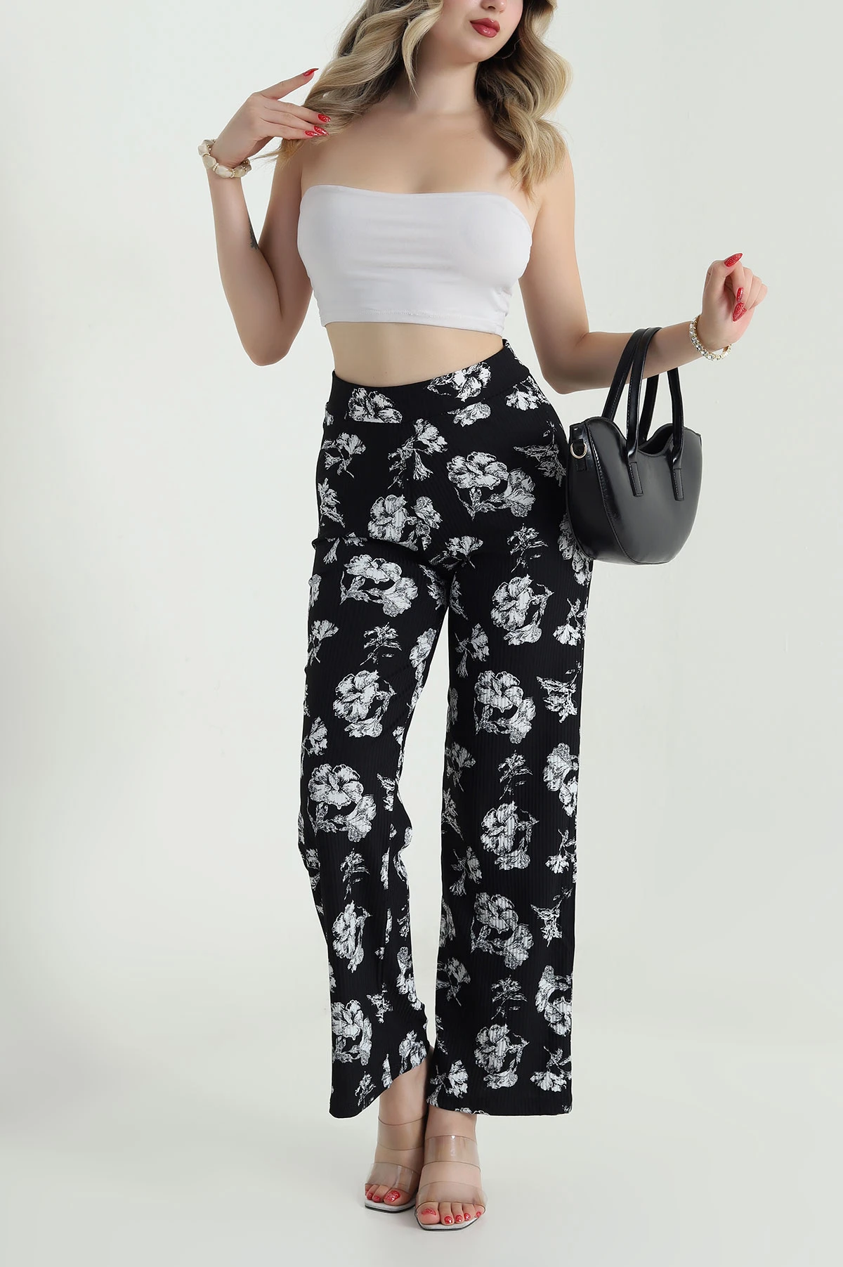 Siyah Beli Lastikli Helen Kadın Pantolon 481731