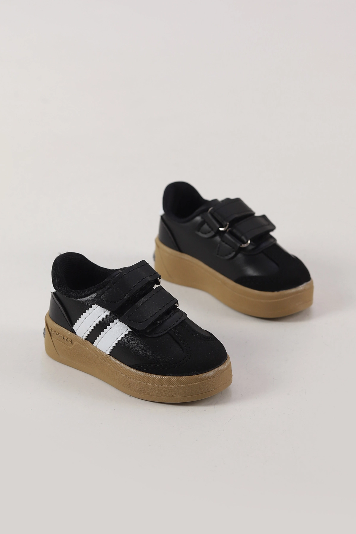 Siyah Beyaz ( 20 -25 ) Cırt Bantlı Işıklı Kız Bebek Spor Ayakkabı 441055