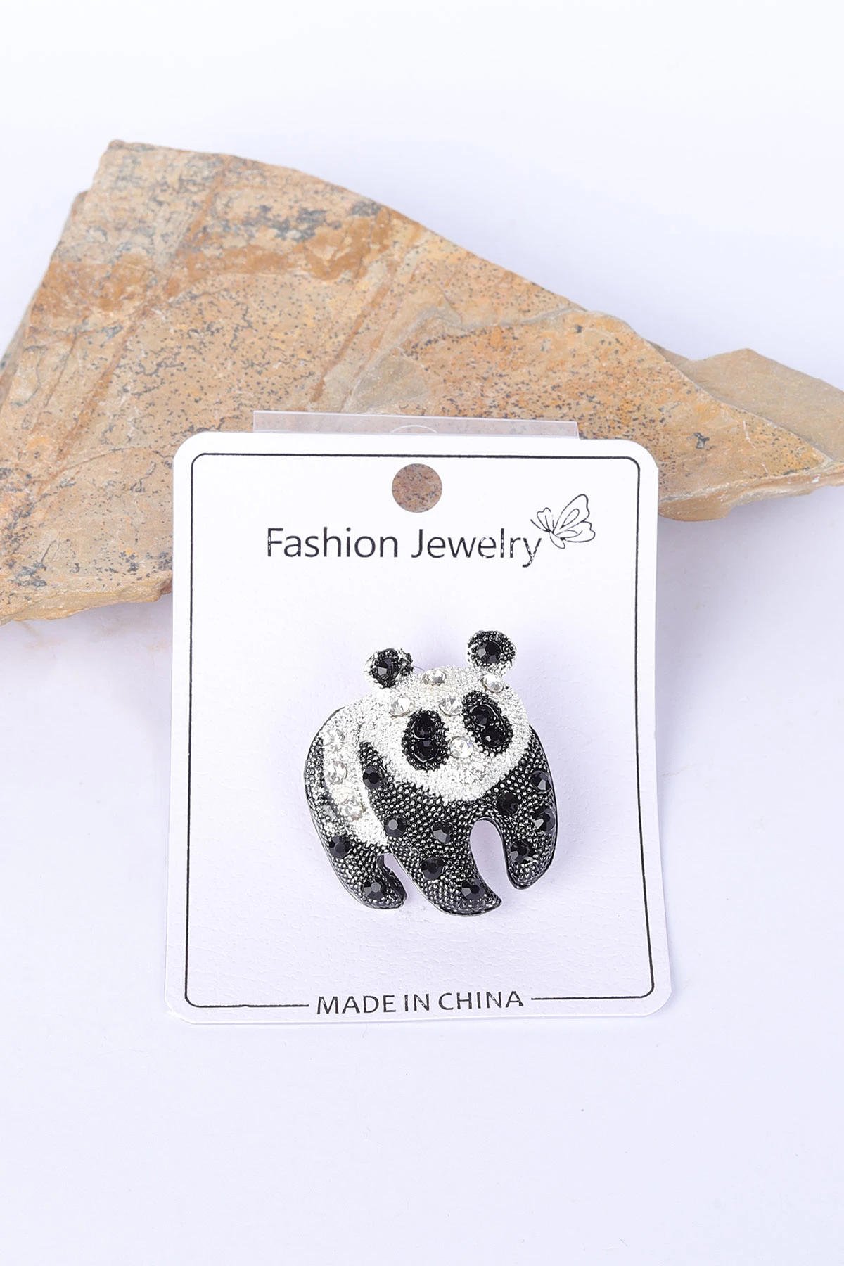 Siyah Beyaz Panda Figürlü Broş 326490