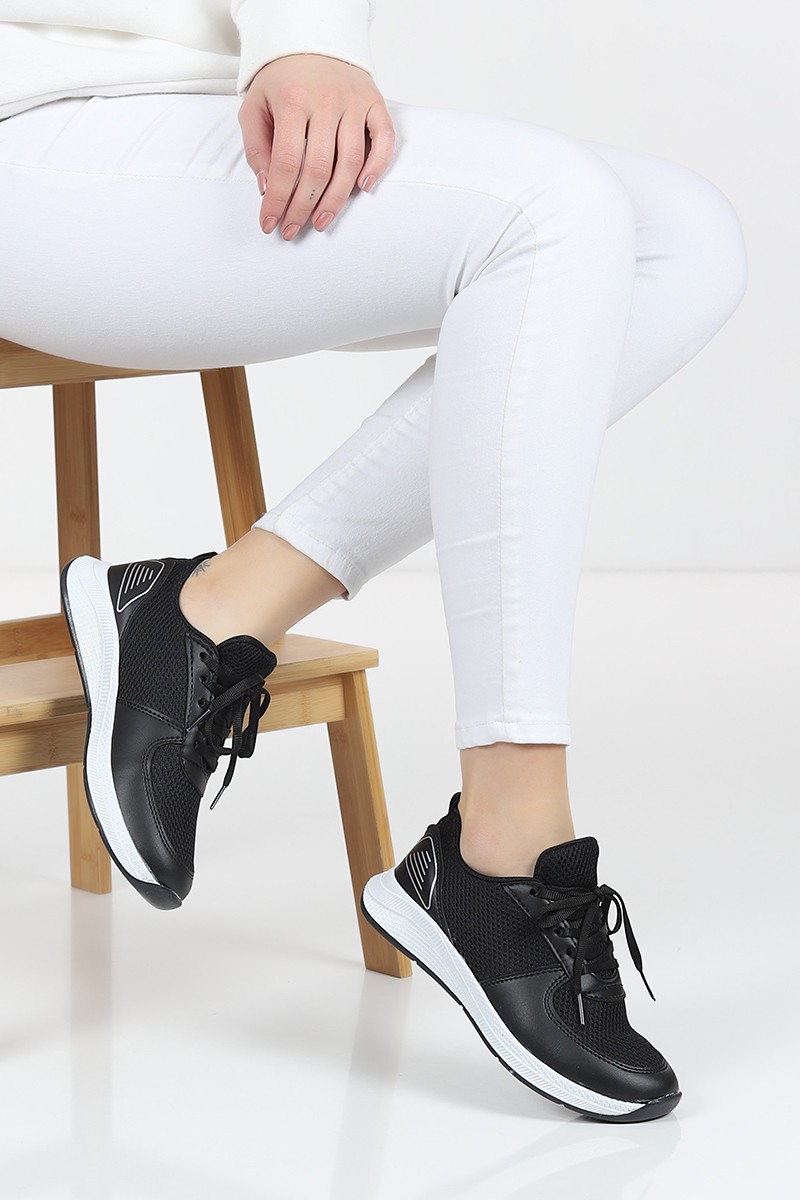 Siyah Bez Spor Ayakkabı 108596