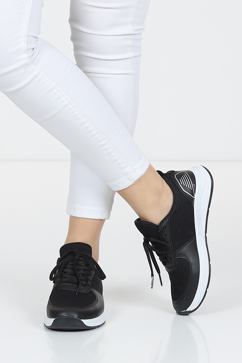 Siyah Bez Spor Ayakkabı 108596