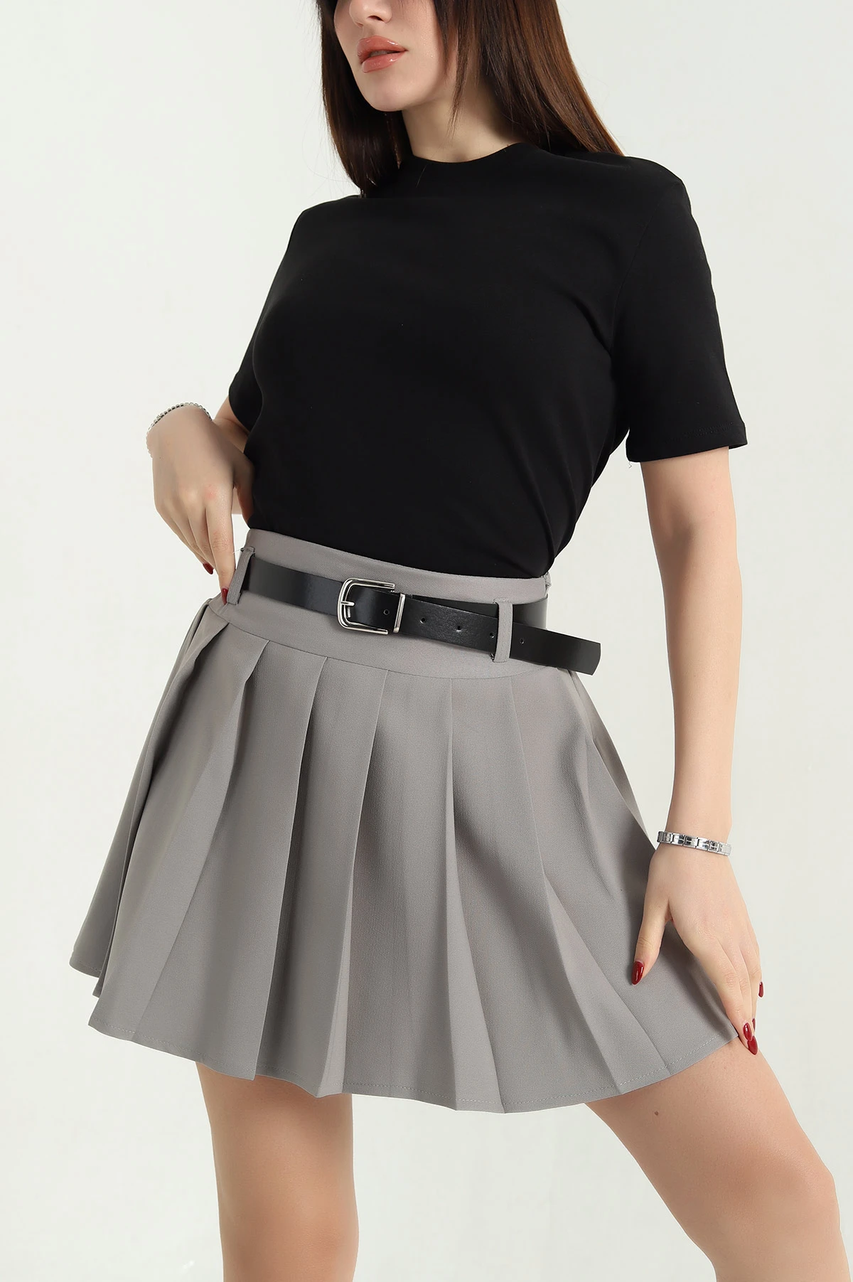 Siyah Bisiklet Yaka Basic Tişört 338133