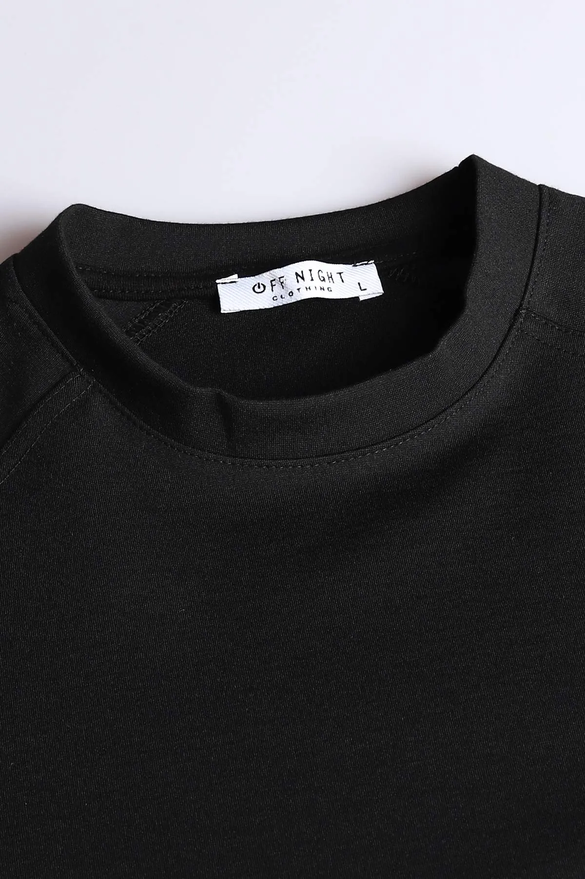 Siyah Bisiklet Yaka Uzun Kollu Erkek Sweatshirt 396979