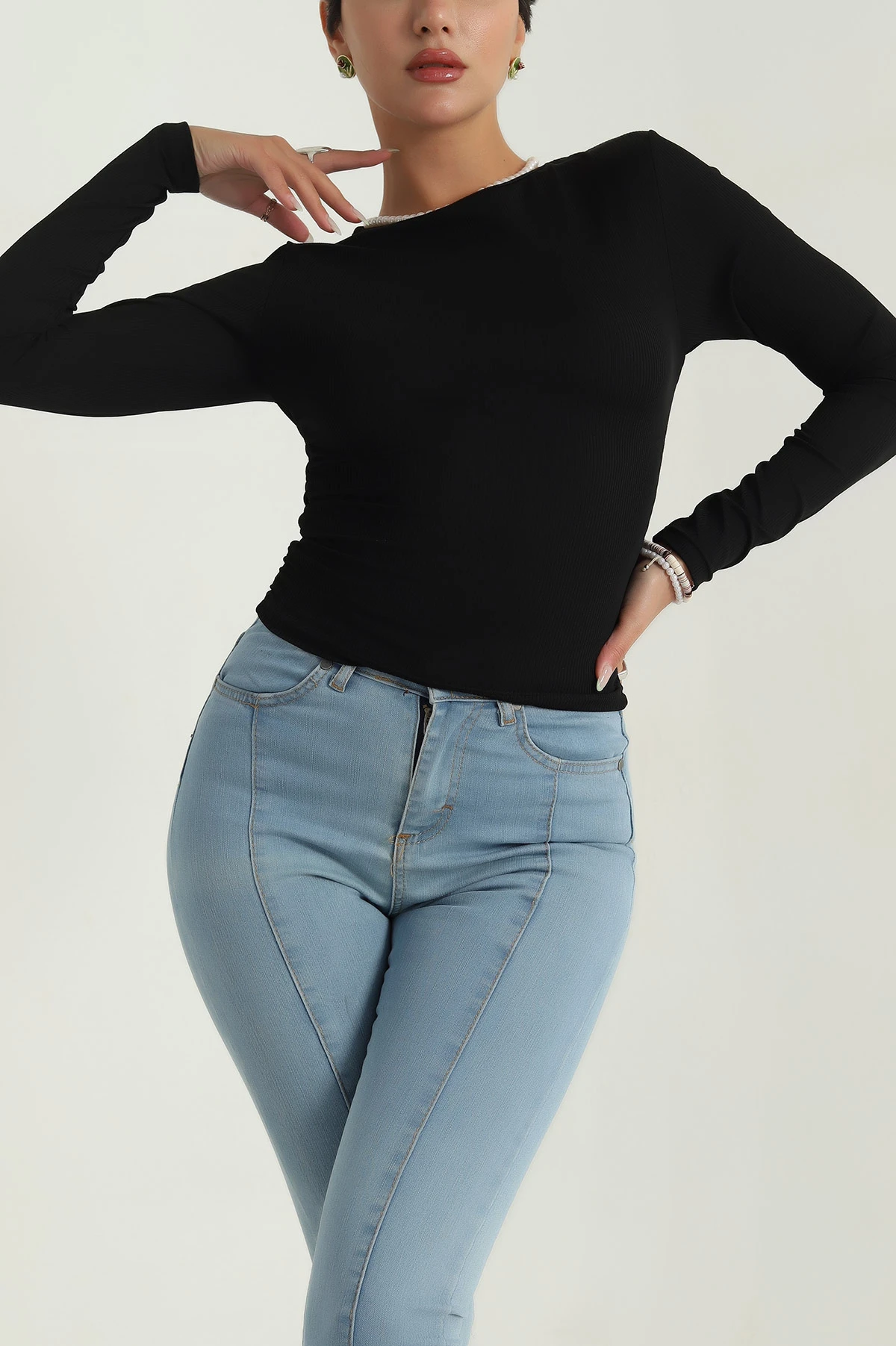 Siyah Bürümcük Kadın Bluz 387568