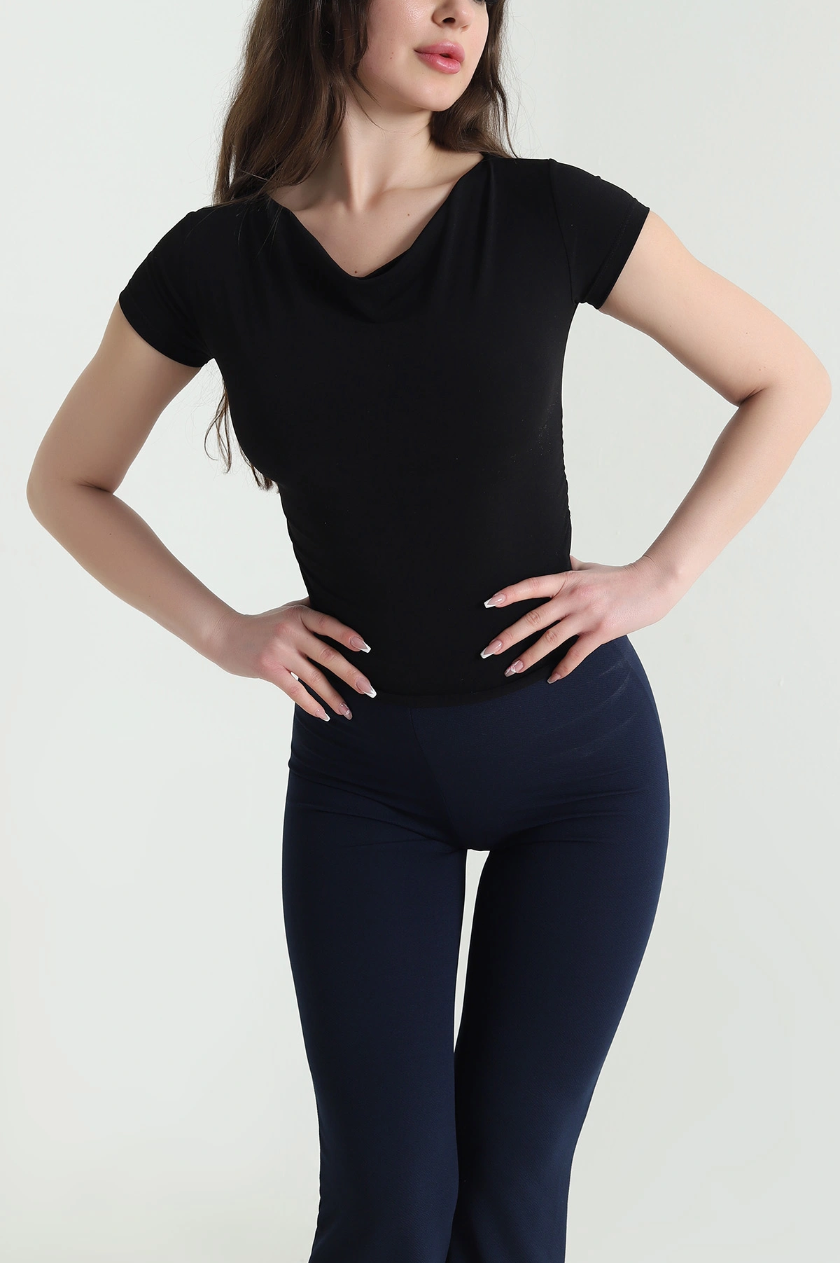 Siyah Büzgülü Sandy Kadın Bluz 453875