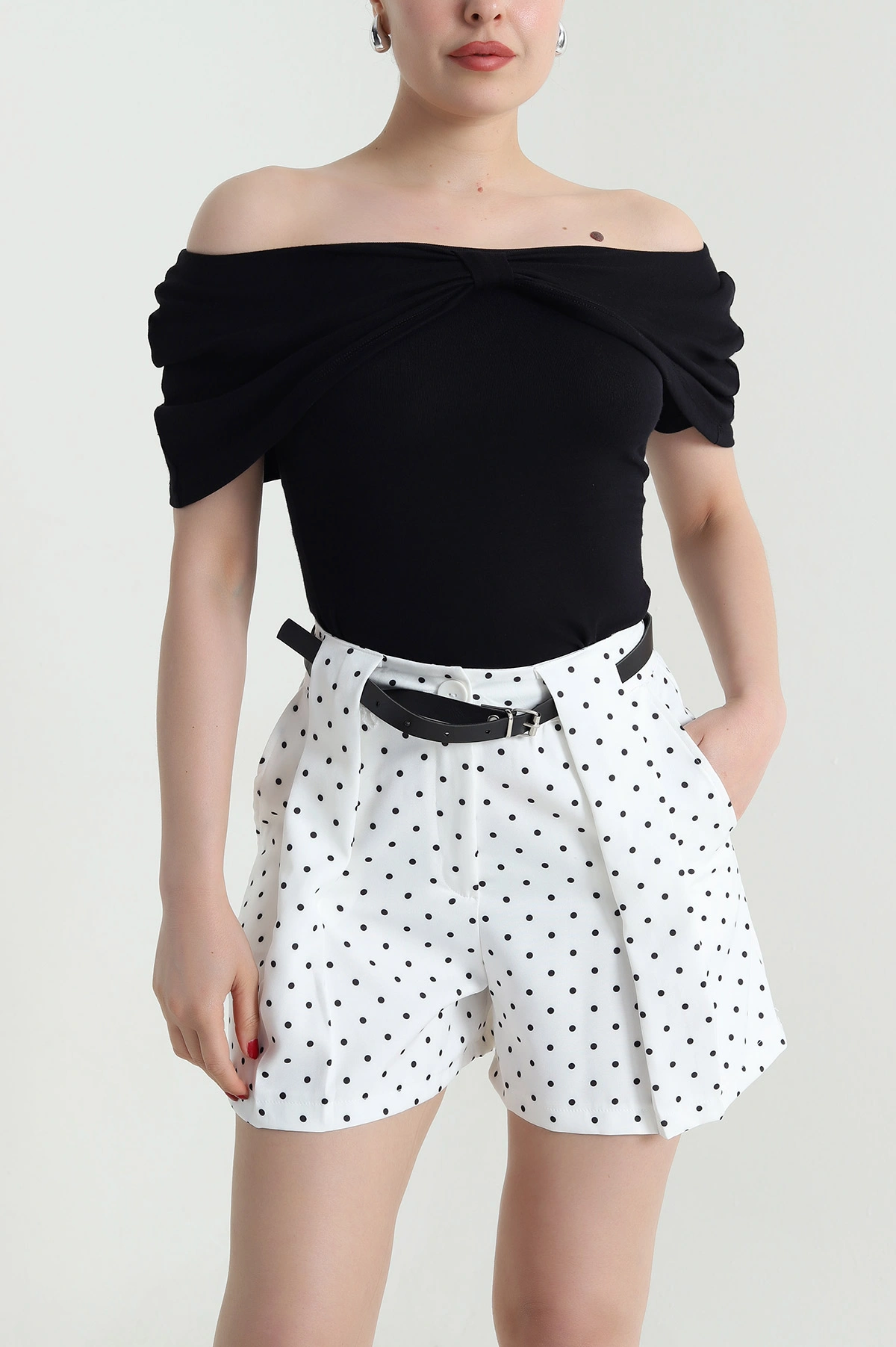 Siyah Buzzy Fiyonk Tasarım Bluz 466477