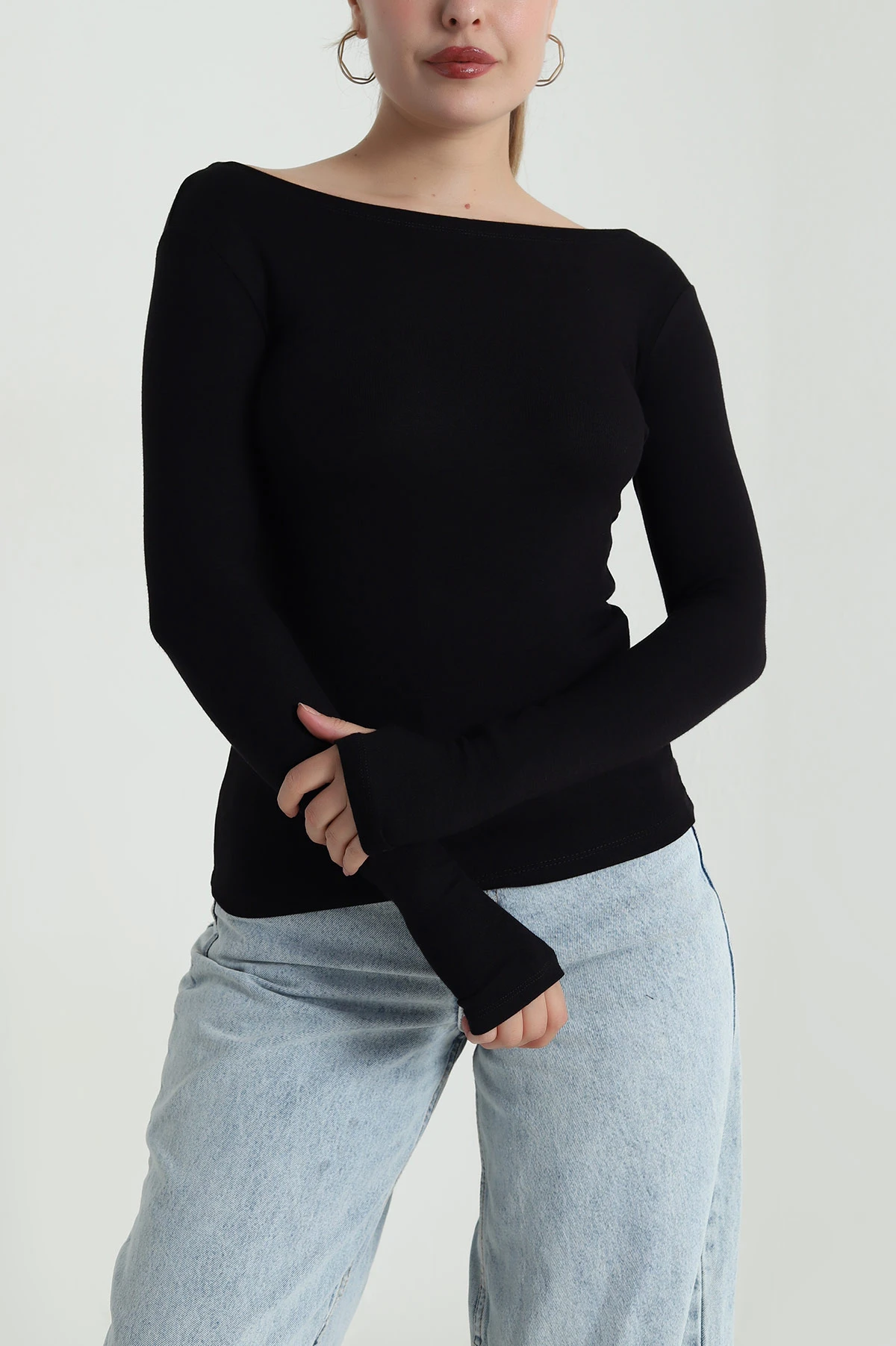 Siyah Buzzy Kadın Bluz 484381