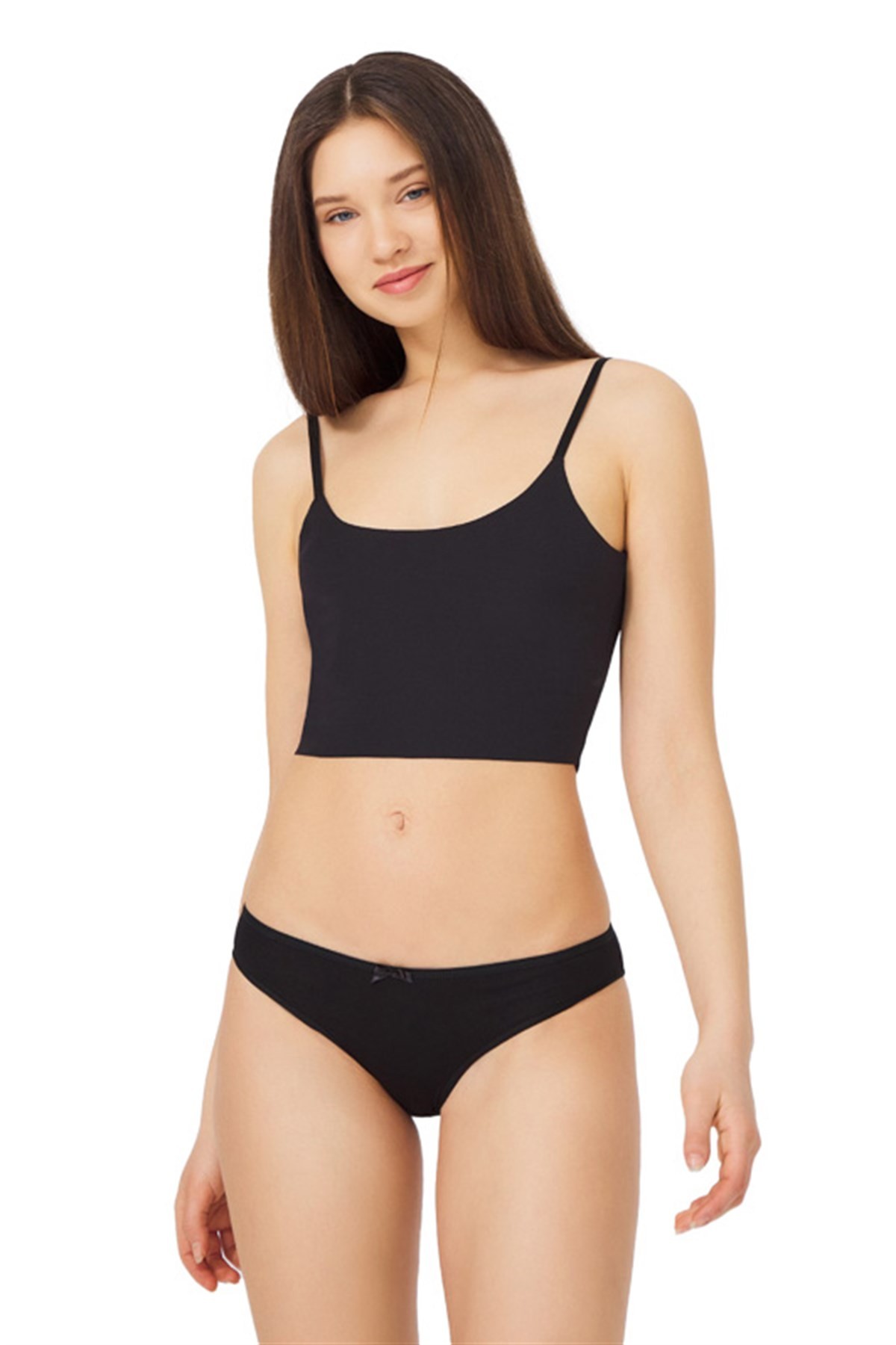 Siyah CH0849 Basic Pamuklu Kadın Bikini Külot 183351