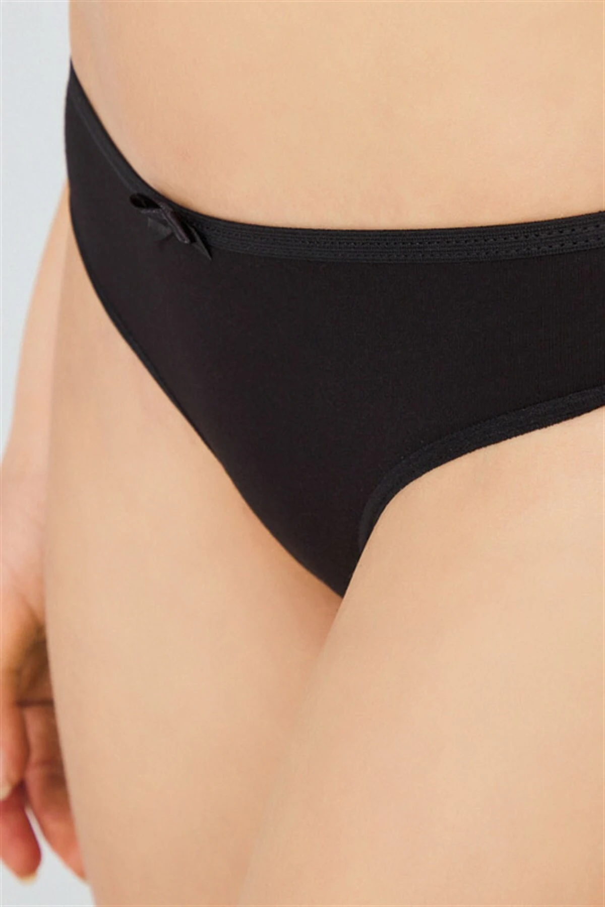 Siyah CH0849 Basic Pamuklu Kadın Bikini Külot 237112