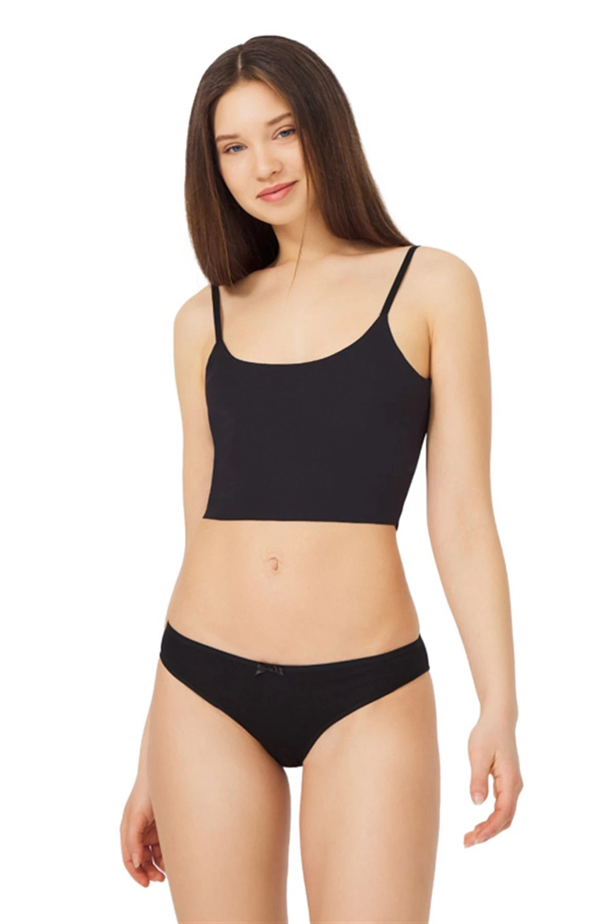 Siyah CH0849 Basic Pamuklu Kadın Bikini Külot 237112