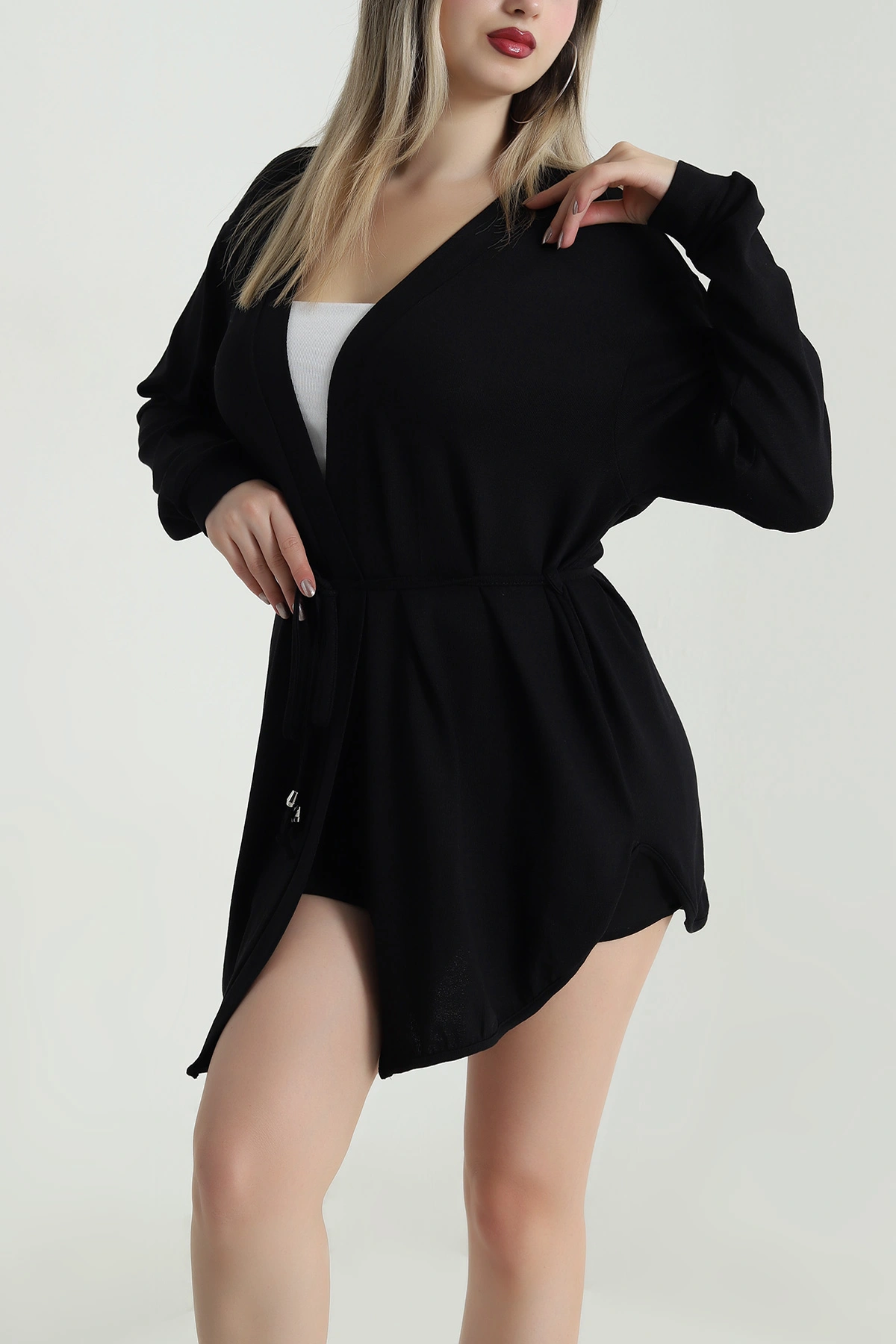 Siyah Çilek Kadın Hırka 489942