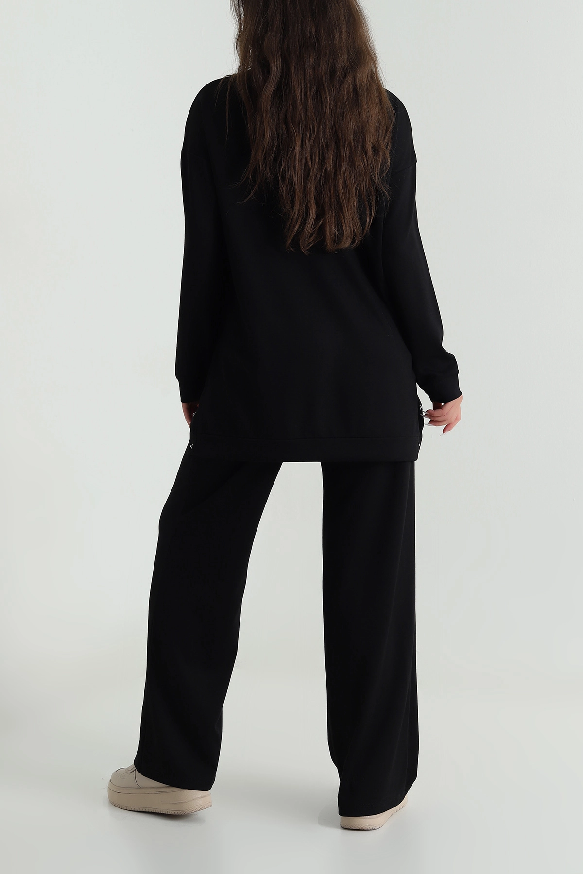 Siyah Çıtçıtlı Oysho Kadın Tunik Pantolon İkili Takım 489008