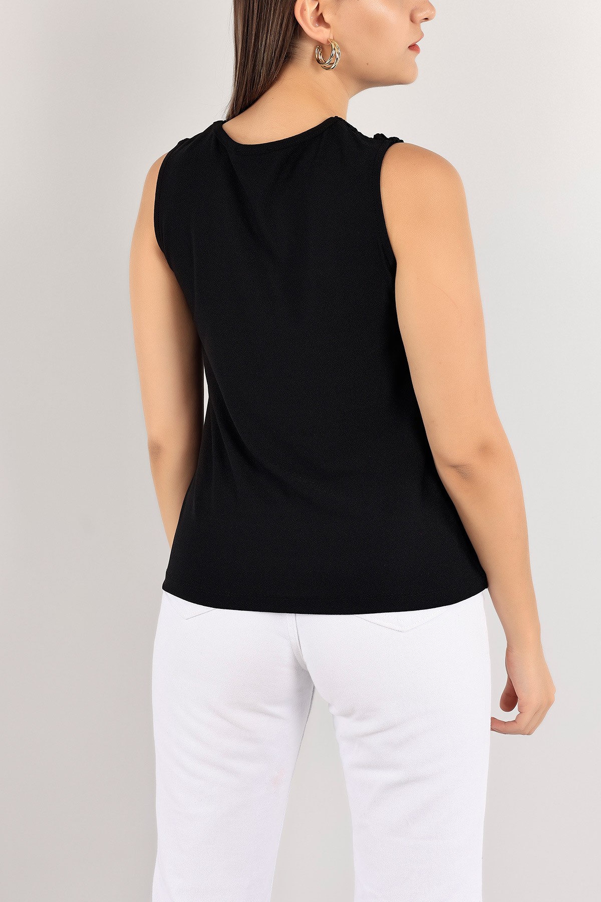 Siyah Dantelli Kolsuz Bluz 118230
