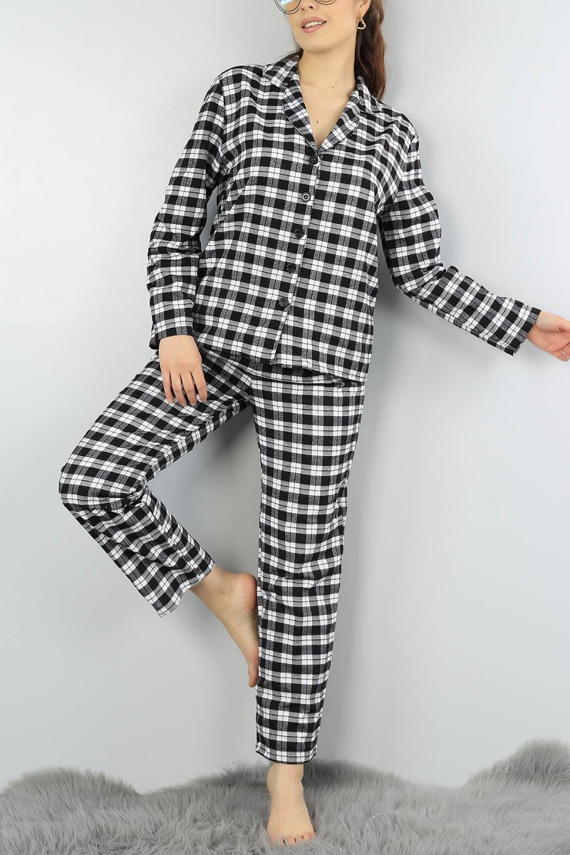 Siyah Desenli Bayan Pijama Takımı 54727