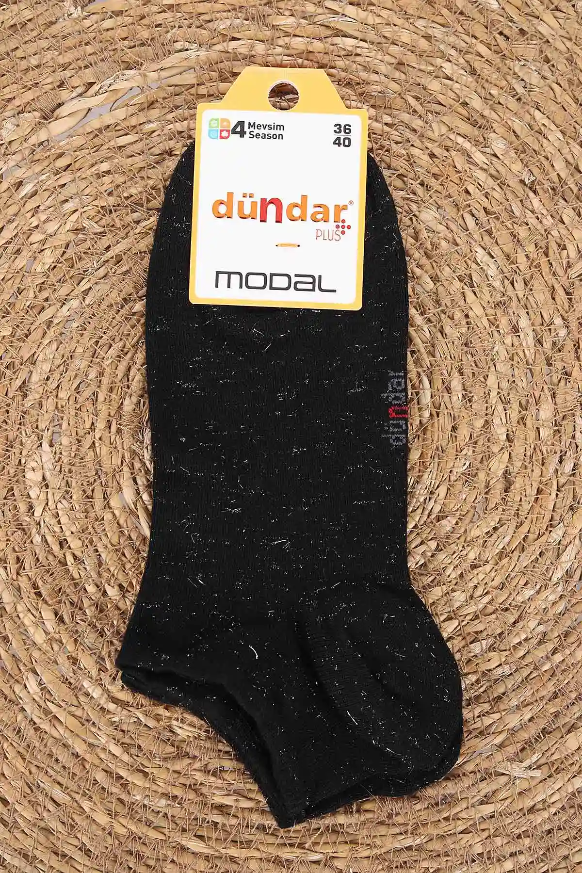 Siyah Dört Mevsim Kadın Modal Soket Patik Çorap (36-40) 477123