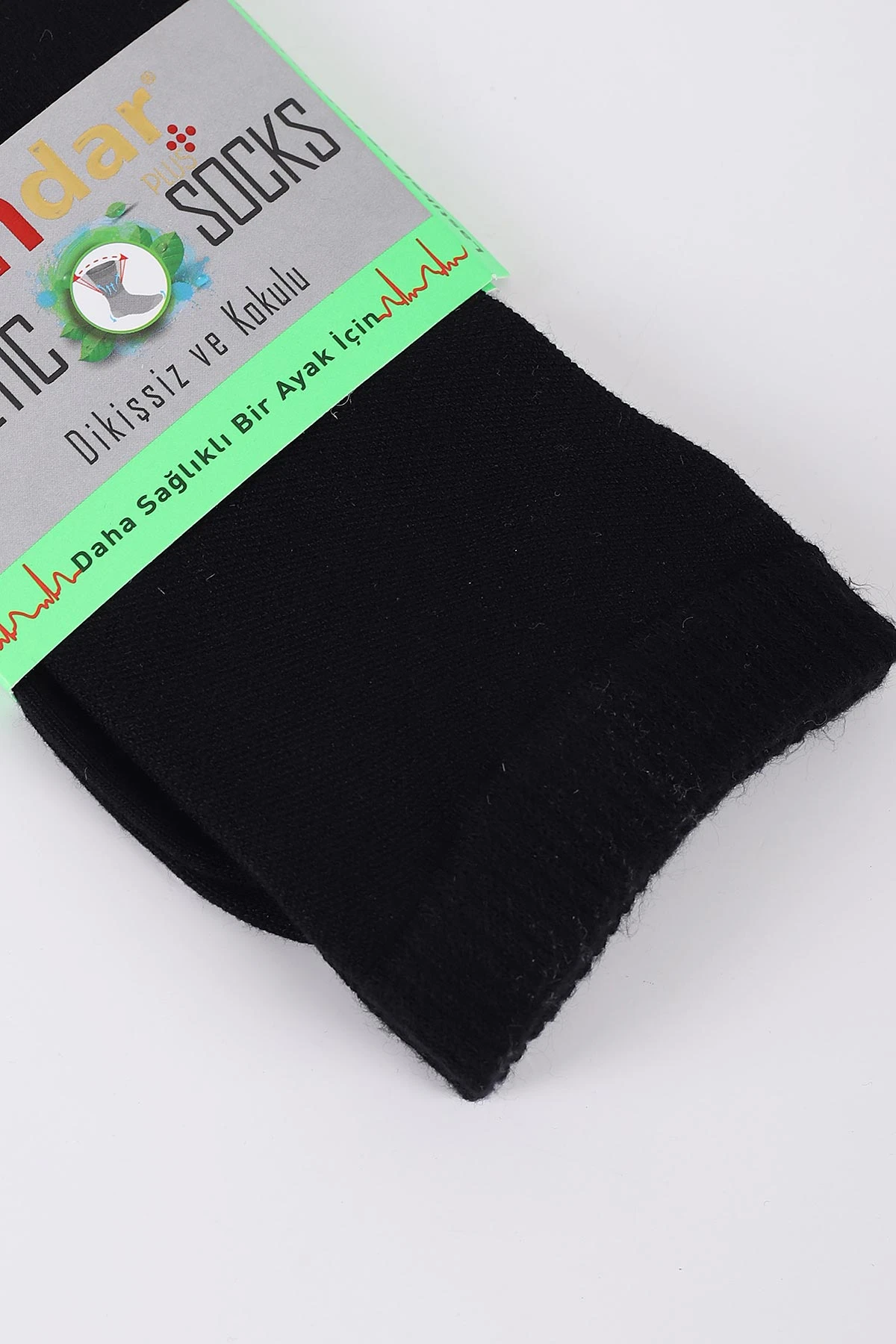 Siyah Dört Mevsim Unisex Bambu Diyabetik Çorap (36-40) 423028