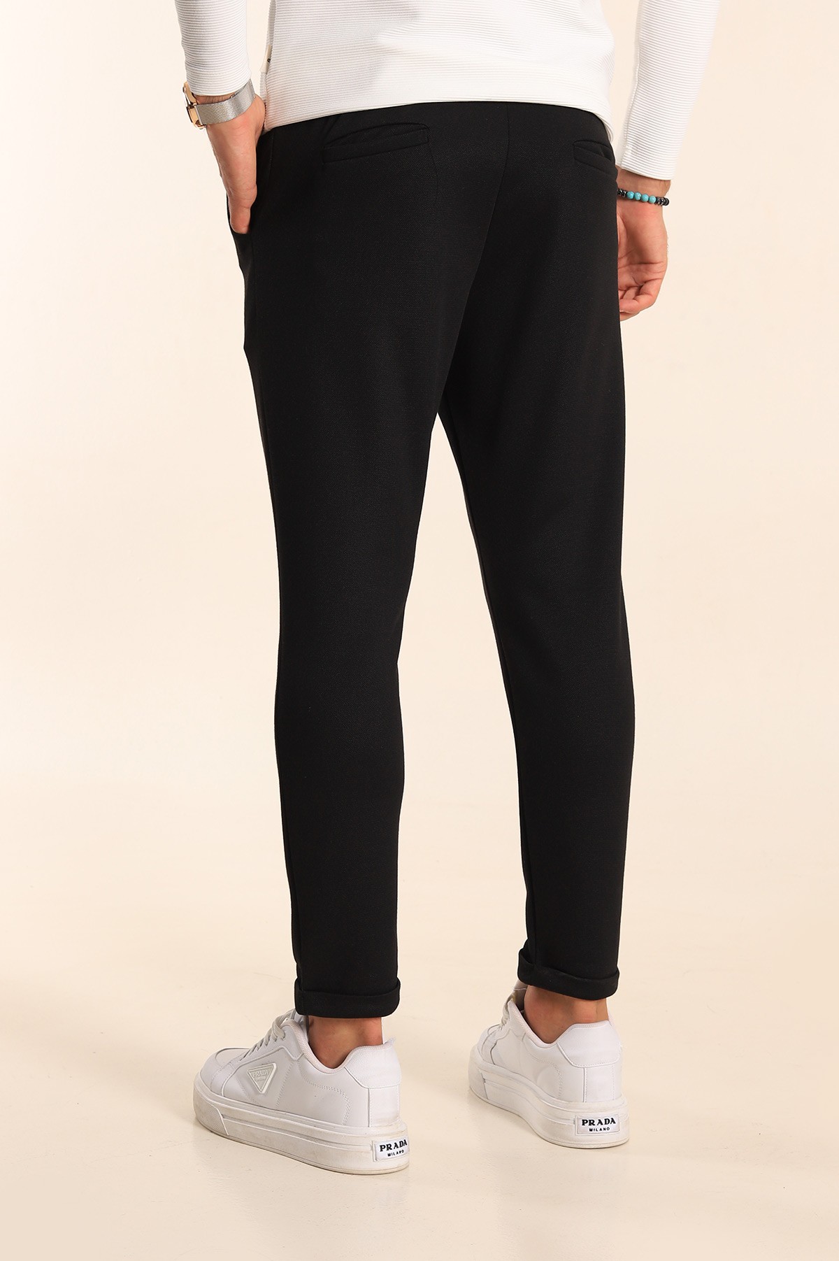 Siyah Duble Paça Jogger Eşofman Altı 201363