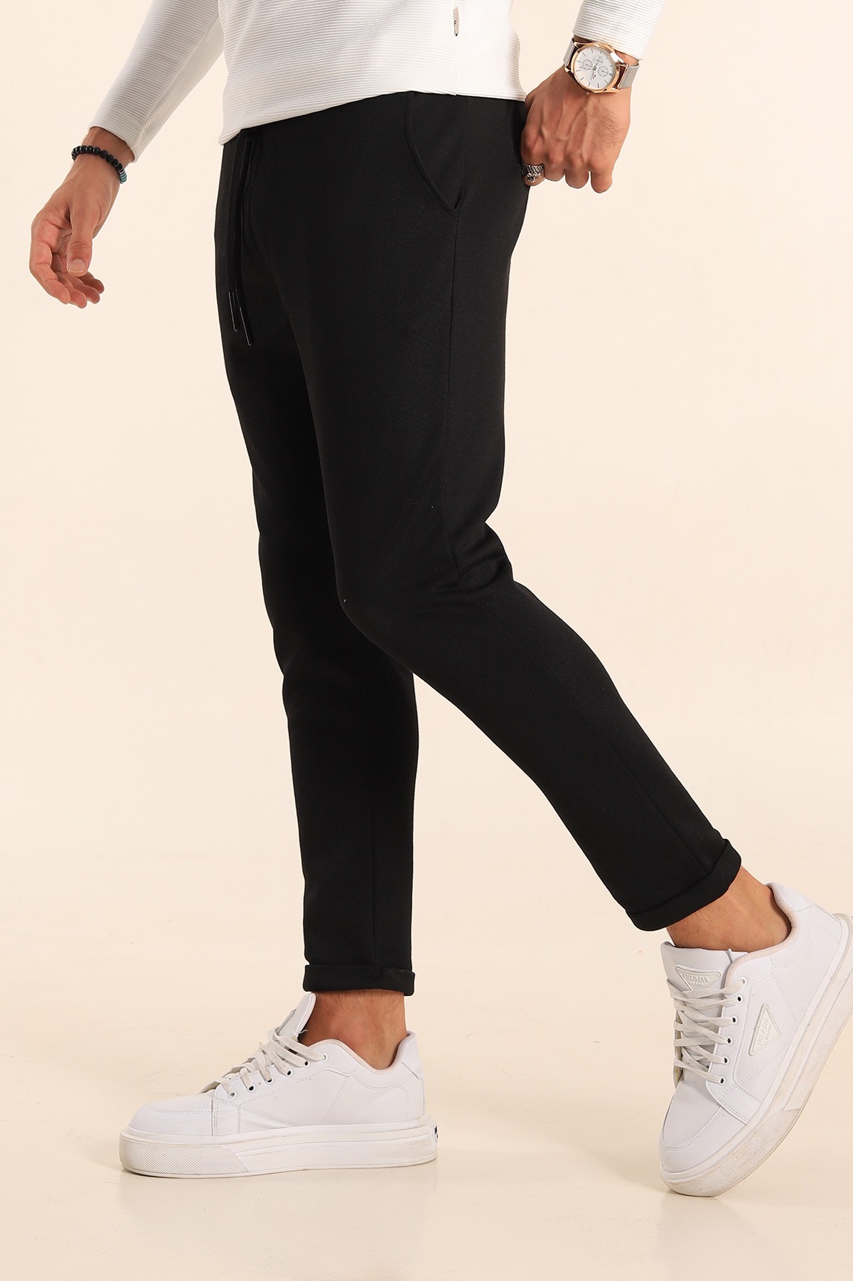 Siyah Duble Paça Jogger Eşofman Altı 201363