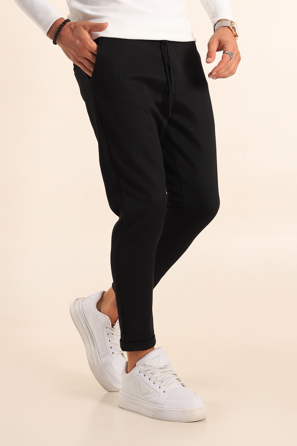 Siyah Duble Paça Jogger Eşofman Altı 201363