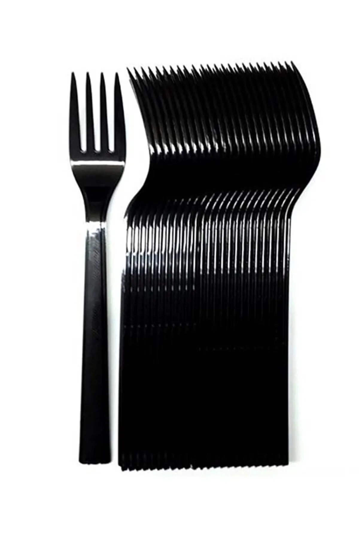Siyah Eco 25'li Plastik Çatal 301014