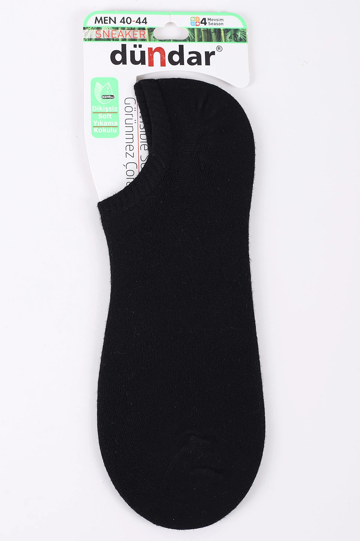 Siyah Erkek Bambu Sneaker Görünmez Çorap (40-44)422632
