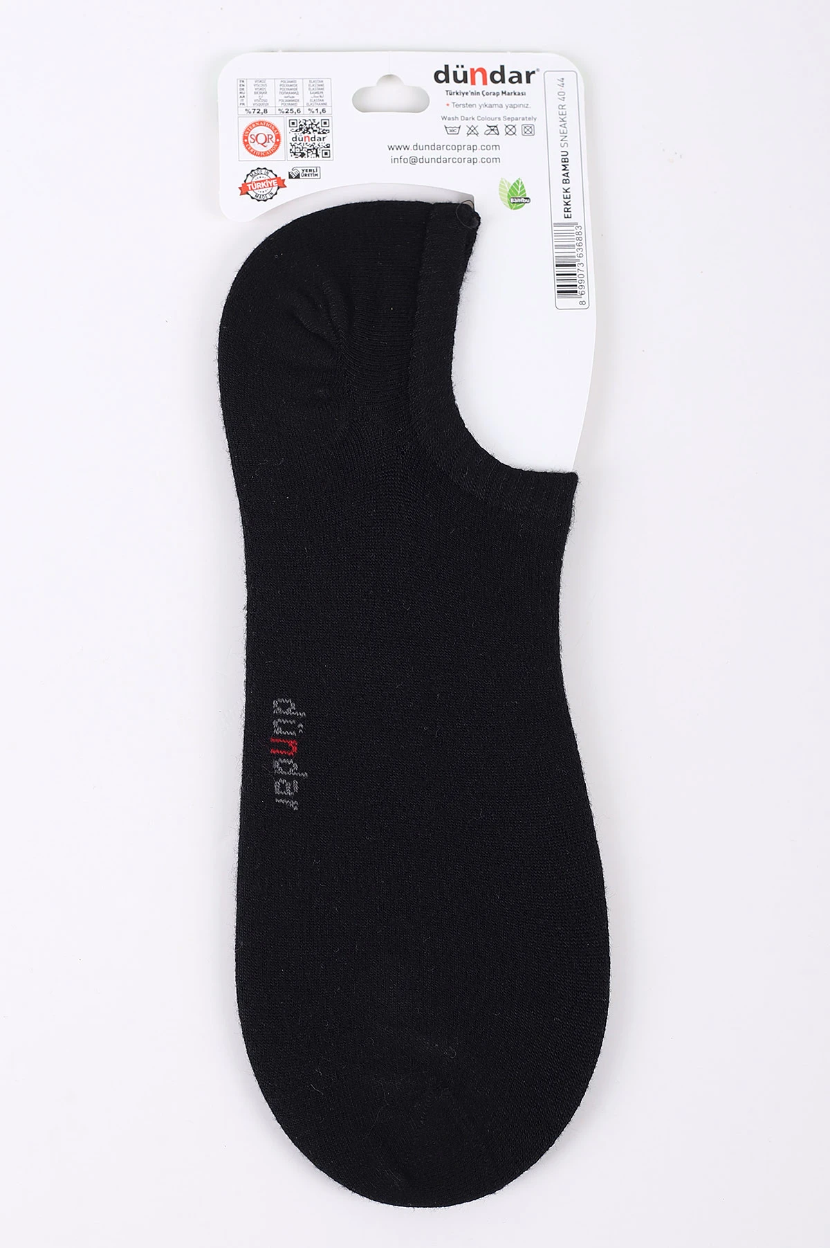 Siyah Erkek Bambu Sneaker Görünmez Çorap (40-44)422632